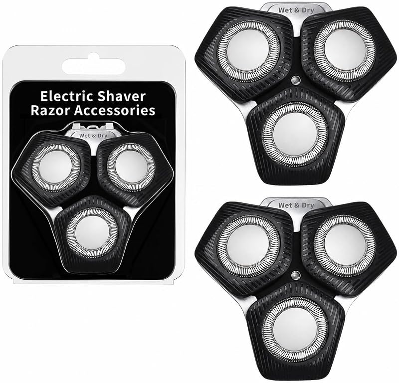 Cabeças de reposição SH71/50 Loarysk para barbeadores Philips, pacote com 2, pretas
