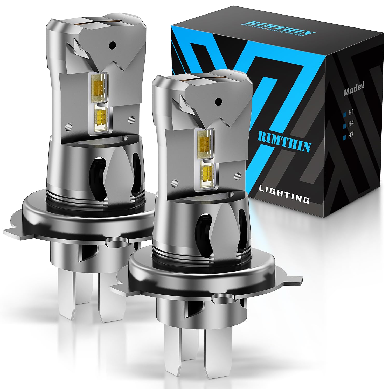 rimthin H4/9003/HB2 Fog Light Bulbs, 32,000LM 800% Bright Bulb, Plug &amp; Play