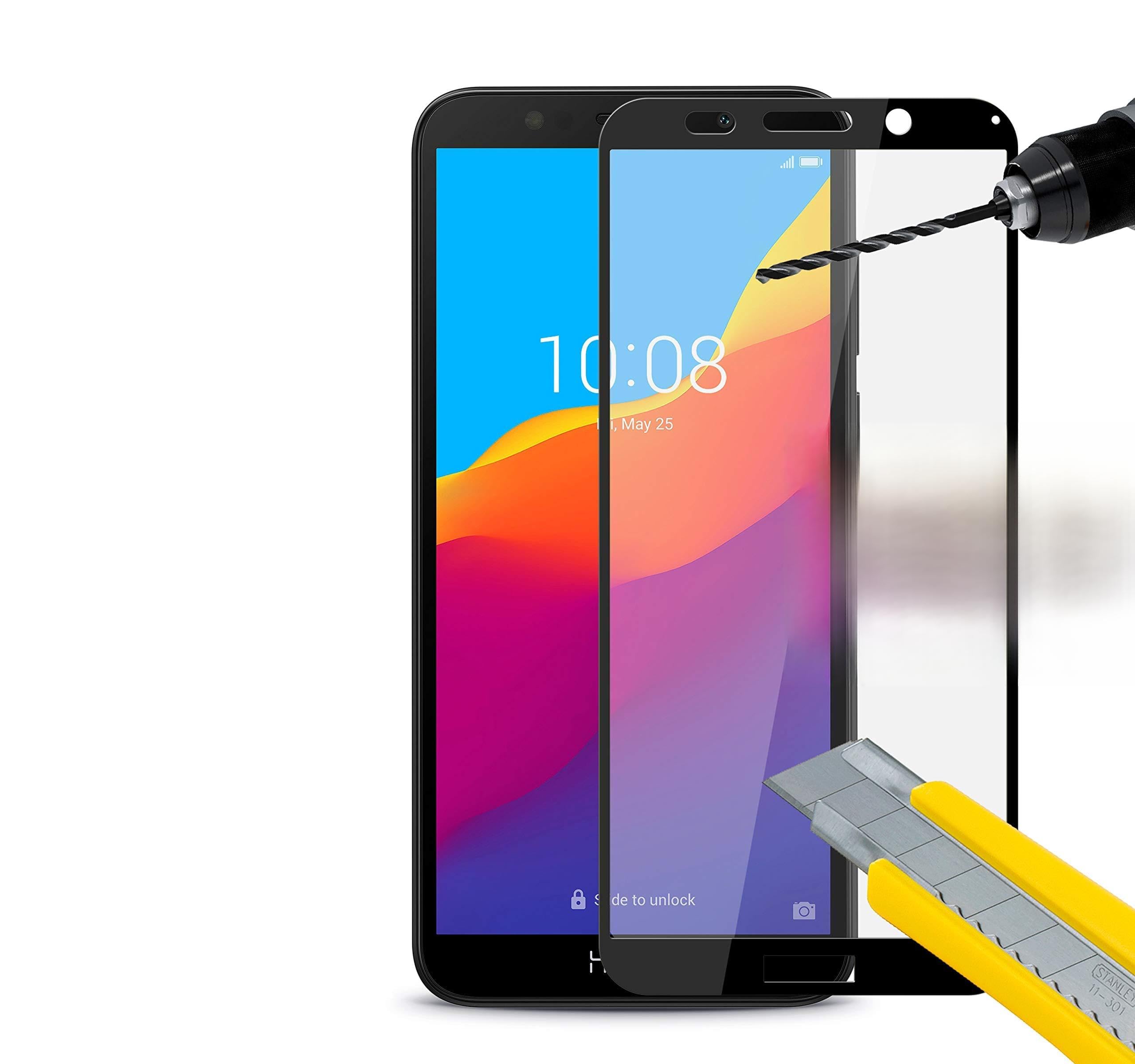 Shatter Proof Scratch Proof Tempered Glass Screen Protector for Huawei Honor 7S (2018) 5.45" | 9H Glass Hardness | HD Clarity | Smooth Glide Touch in Black