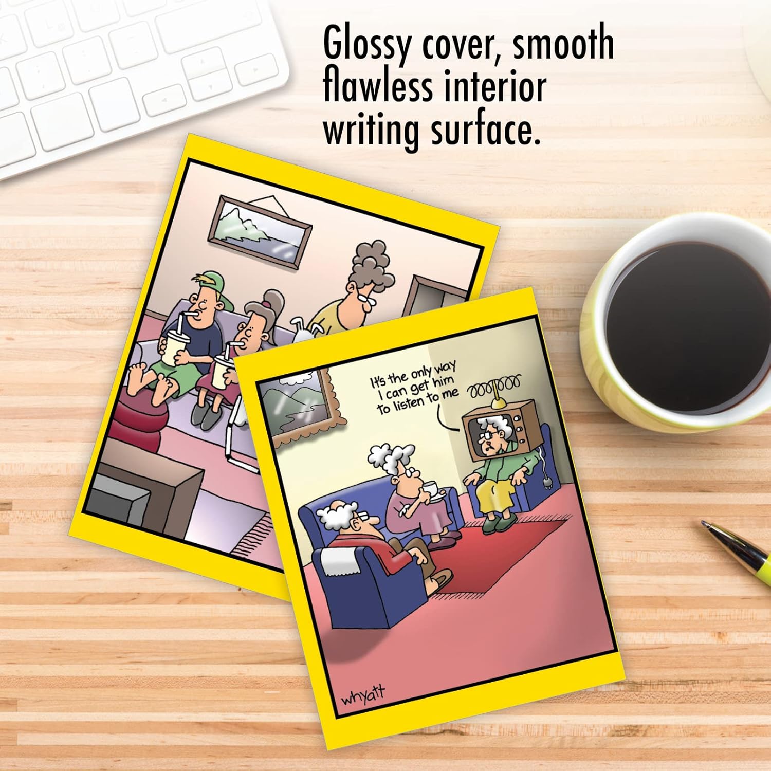 The Best Card Company - 10 Funny Thank You Cards with Envelopes (4 x 5.12 Inch) Humorous Gratitude Boxed Note Set - Wild For Whyatt M6463TYG - Image 5