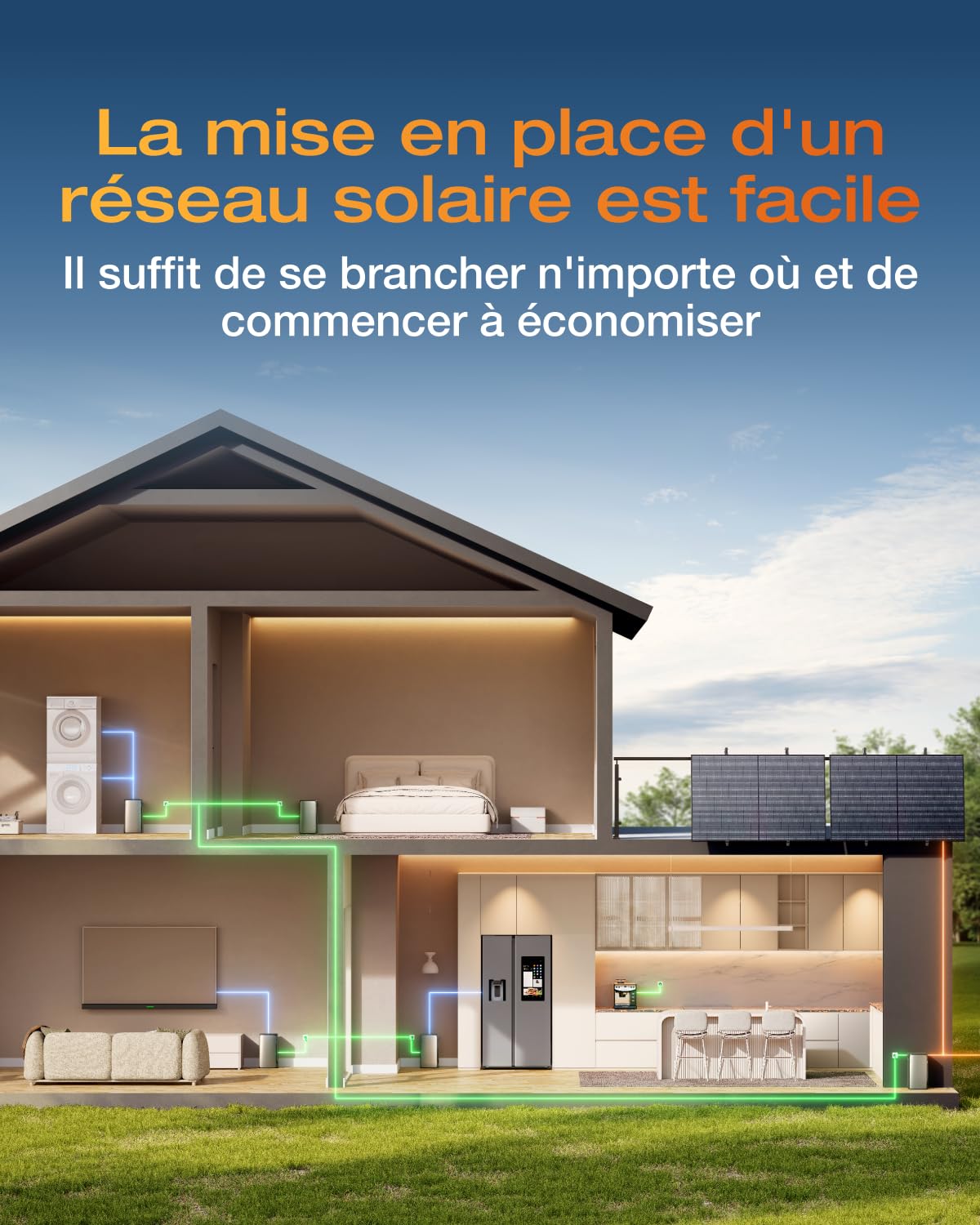 EF ECOFLOW Stream Ultra et AC Pro Batterie de 3,84kWh pour kit Solaire, Double Port CA 2300W, TOU et AI, Seuls Quelques Petits défauts dans l'emballage, Le Produit n'a Pas été utilisé(Reconditionné)