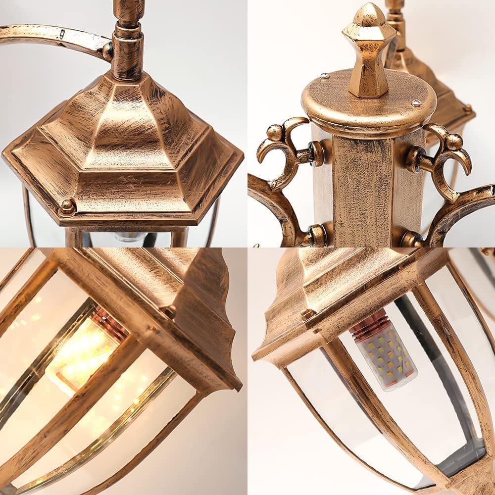 Słupek oświetleniowy zewnętrzny 250 cm, 3-głowicowy, słupek oświetleniowy, lampa ogrodowa, słupek aluminiowy, lampa szklana, słupek ogrodowy, lampa ścienna, IP65, wodoodp