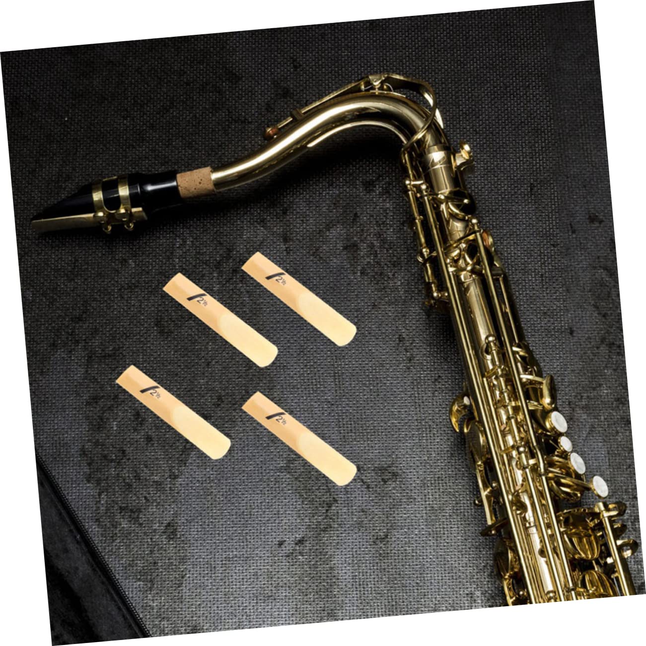 FUNOMOCYA Saxophone Set 2.5 Strength Traditional Eb Sax 50pcs Saxophone for Tenor Sax