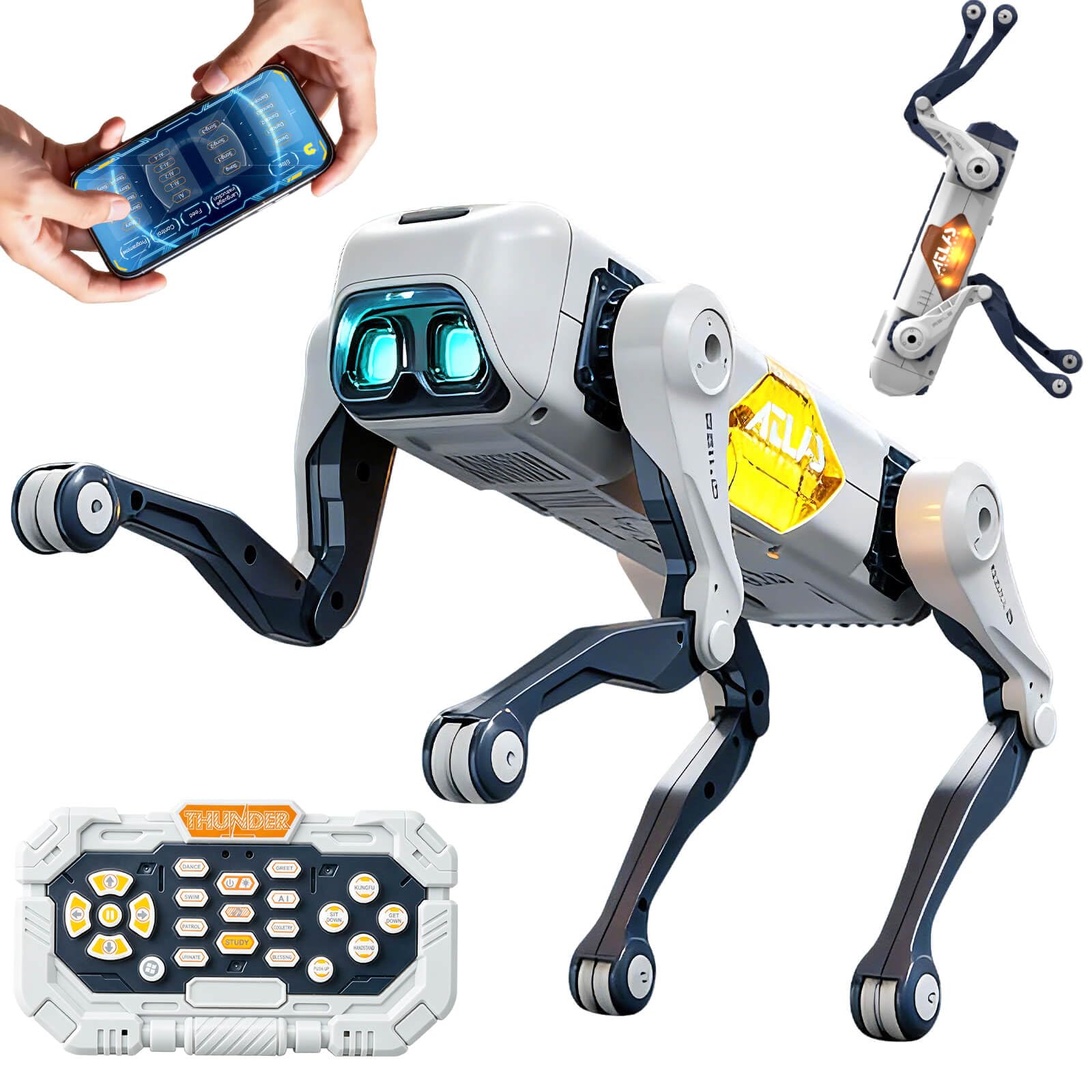 JONEG Interactive Remote Control Robot Dog Toy for Kids Age