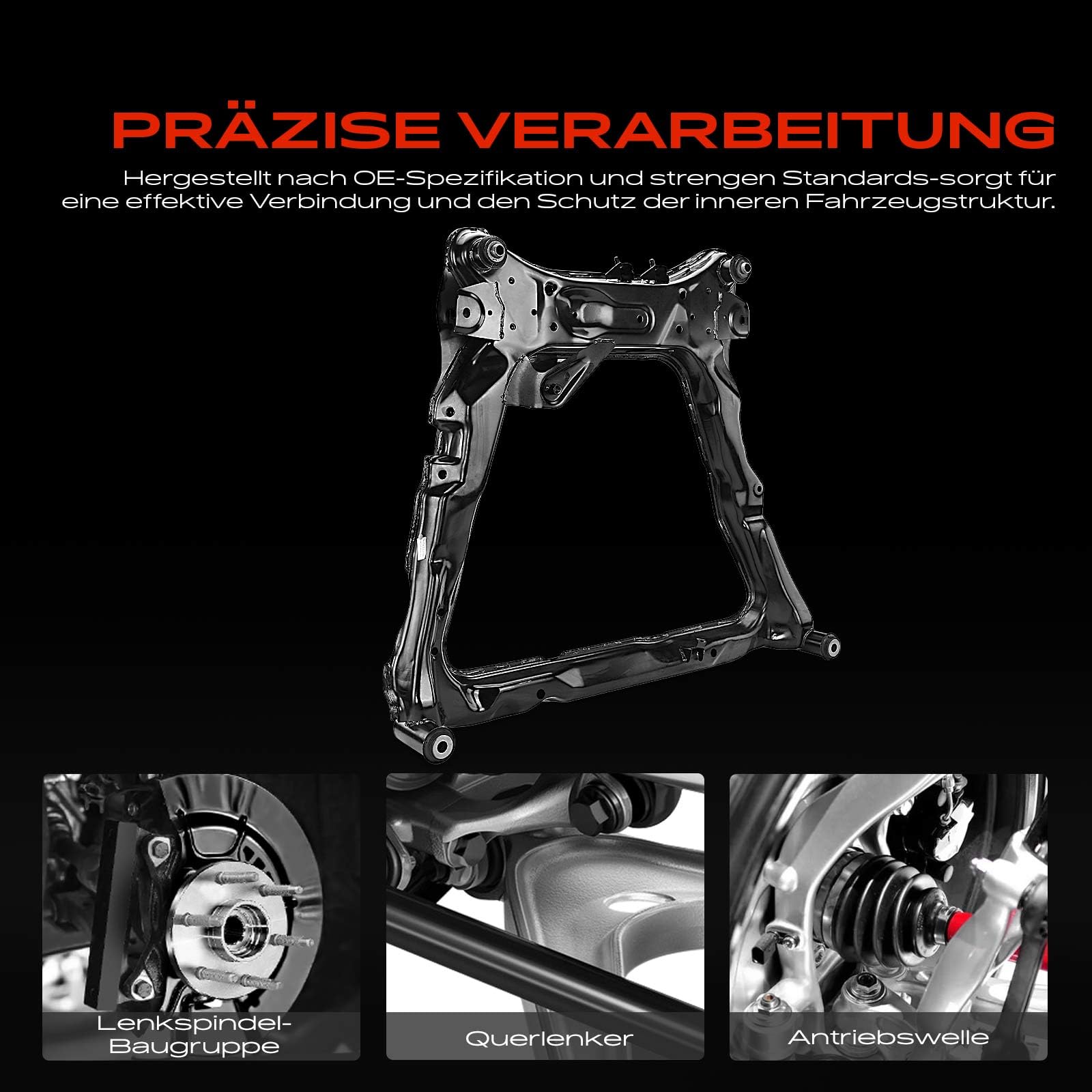 Frankberg Achskörper Vorderachse Kompatibel mit Qashqai +2 I J10 JJ10E NJ10 1.5L 2007-2013 Qashqai +2 I J10 JJ10E NJ10 1.6L 2011-2013 Qashqai +2 I J10 JJ10E NJ10 2.0L 2007-2013 Replace# 54400JD70A