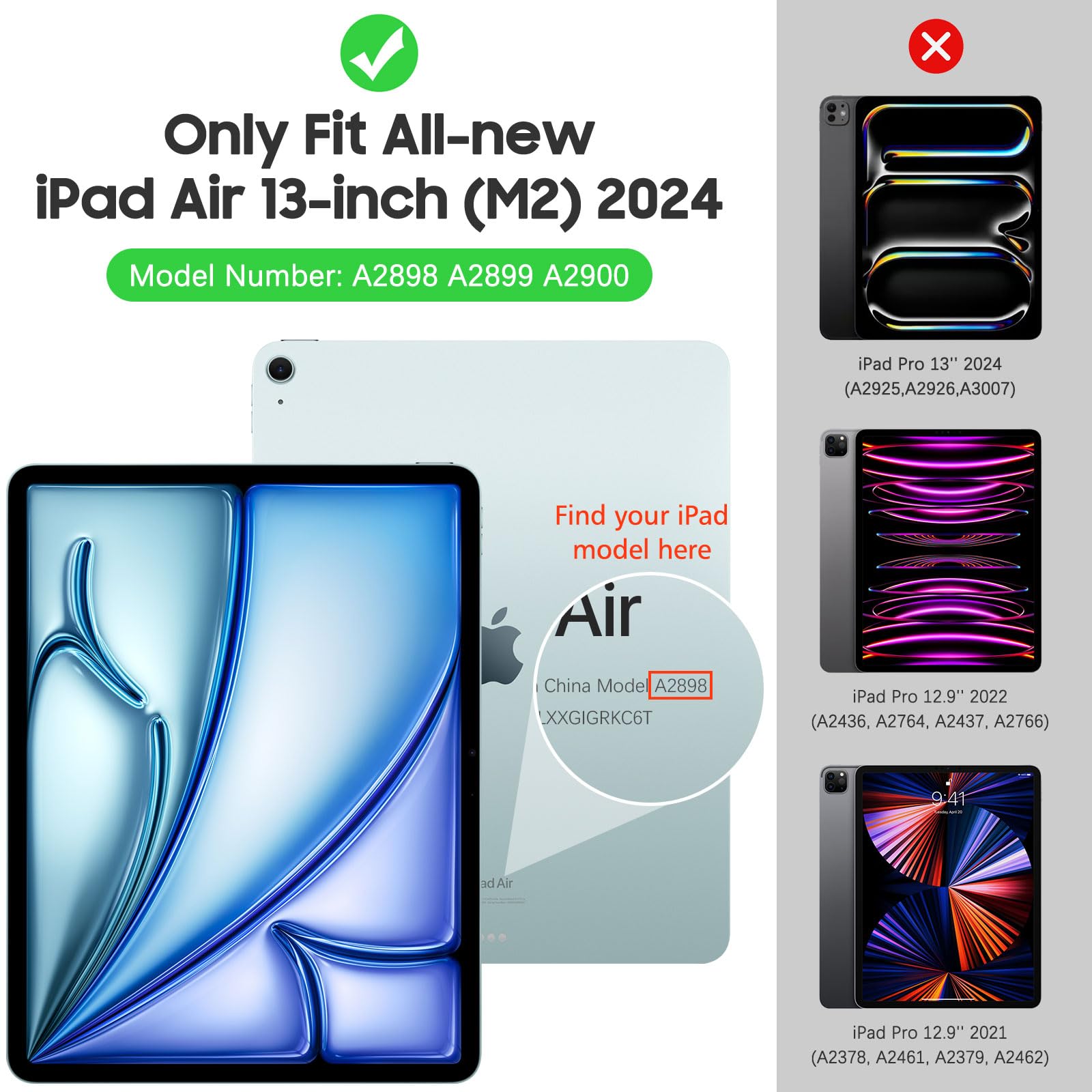 Amazon.com: MoKo for iPad Air 13 Inch Case M2 2024, Ultra Slim
