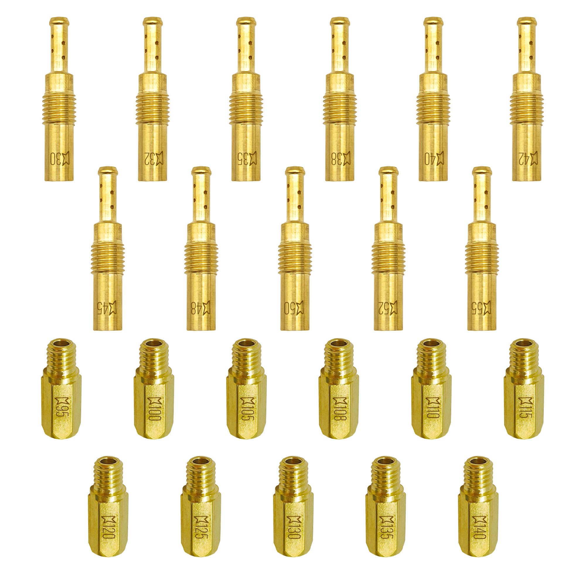 Carburetor Jet Kit for Nibbi Keihin Carburetor FCR FCR-MX PJ PE PWK PWM 99101-357 N424-21 22Pcs (#95 - #140)