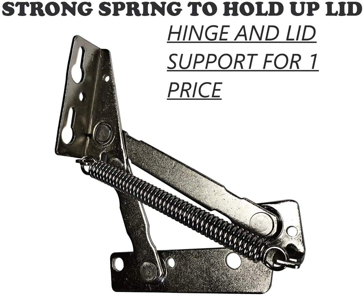 Buy Bench Seat Hinge for Toy Chest Heavy Duty No Slam Safety Torsion