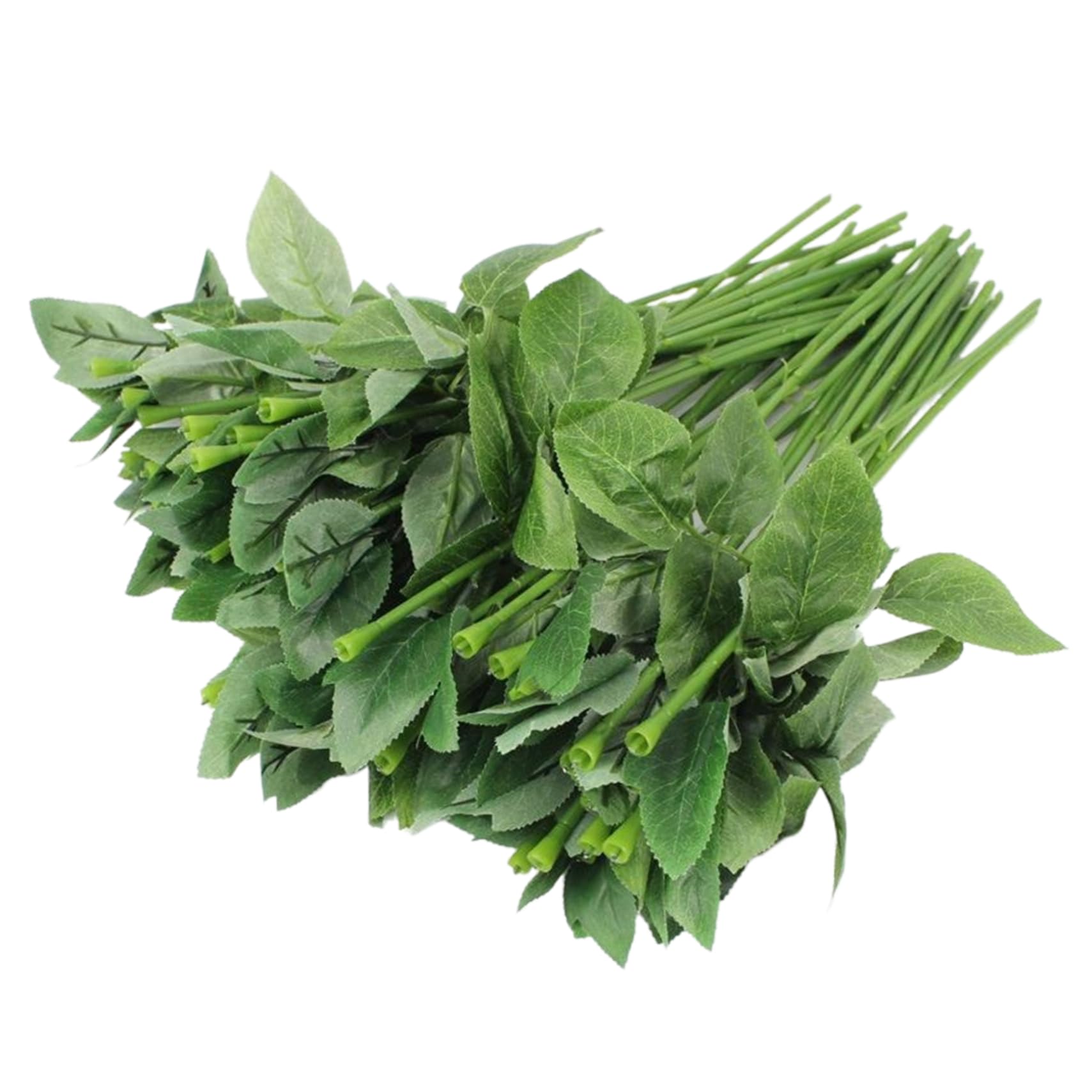 Wedhapy Floral Wire Stems Rose Stems with Leaves 30Pcs 13in Artificial Flower DIY Floral Wire Bendable Realistic Flower for Crafts