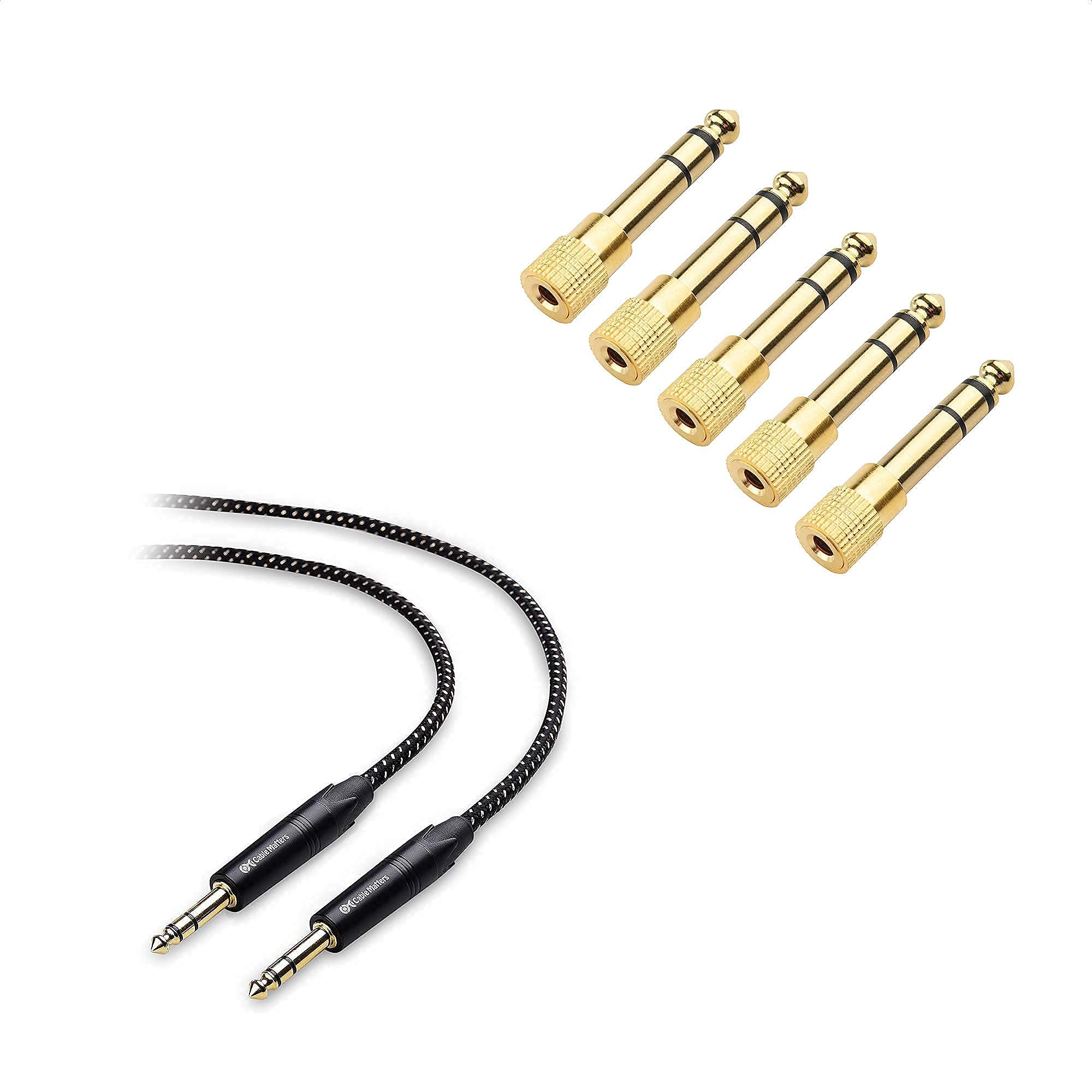 Amazon.com: Cable Matters 5-Pack 1/4 to 1/8 Headphone Adapter & 1