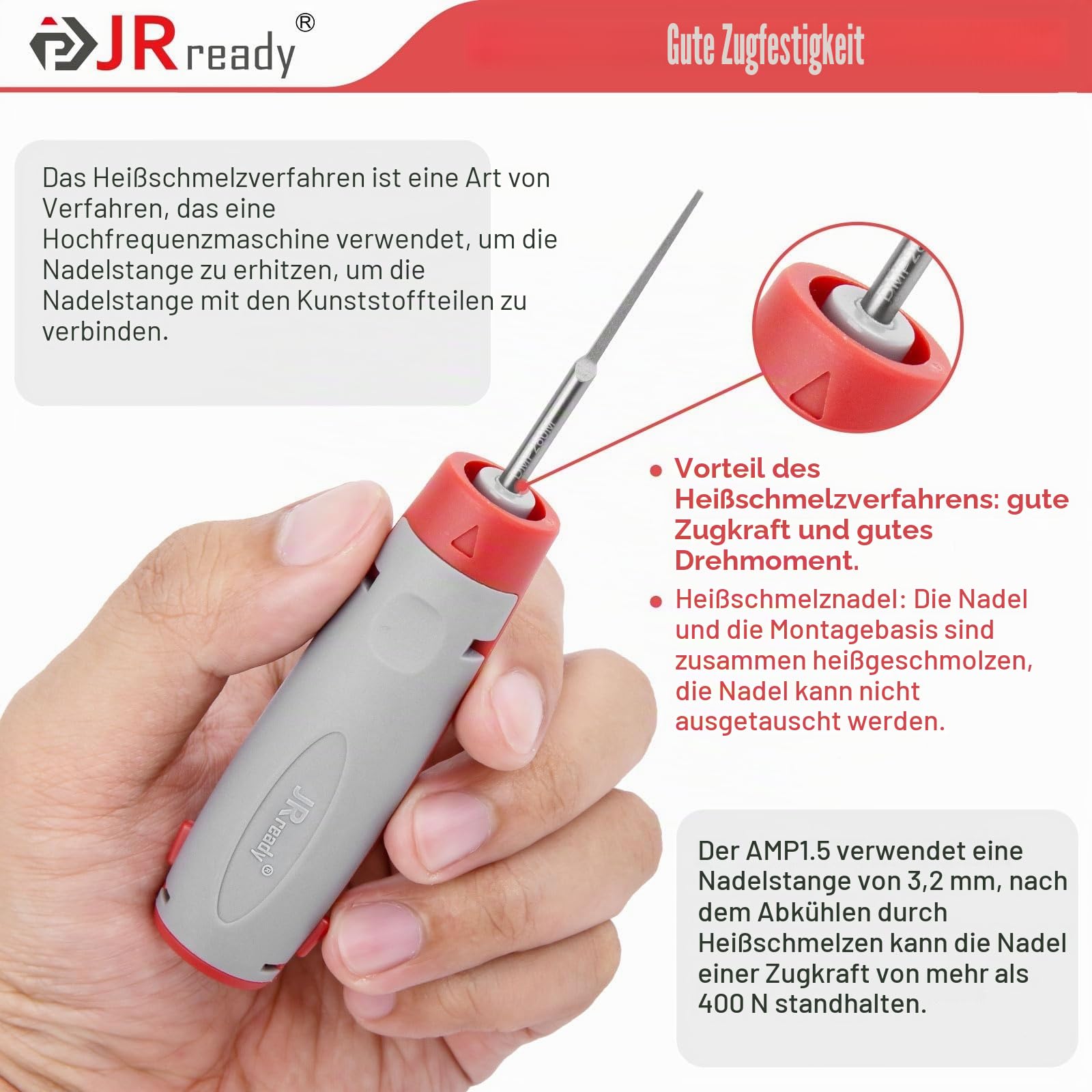 JRready JRconDRK-AMP1.5 Klemmen-Extraktionswerkzeug, Klemmen-Extraktionswerkzeuge für AMP Superseal 1.5 Serie, Multilock .070 Te Serie 968880,968849,144431-1,144431-3