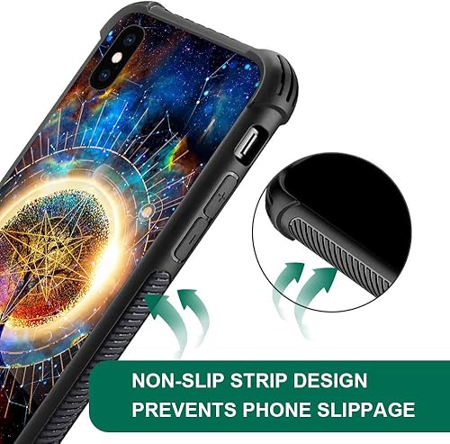 Miniatura 4 de DJSOK Funda compatible con iPhone XR, diseño con patrón de parachoques trasero, esquinas reforzadas antiarañazos, caverna de TPU suave, fundas para