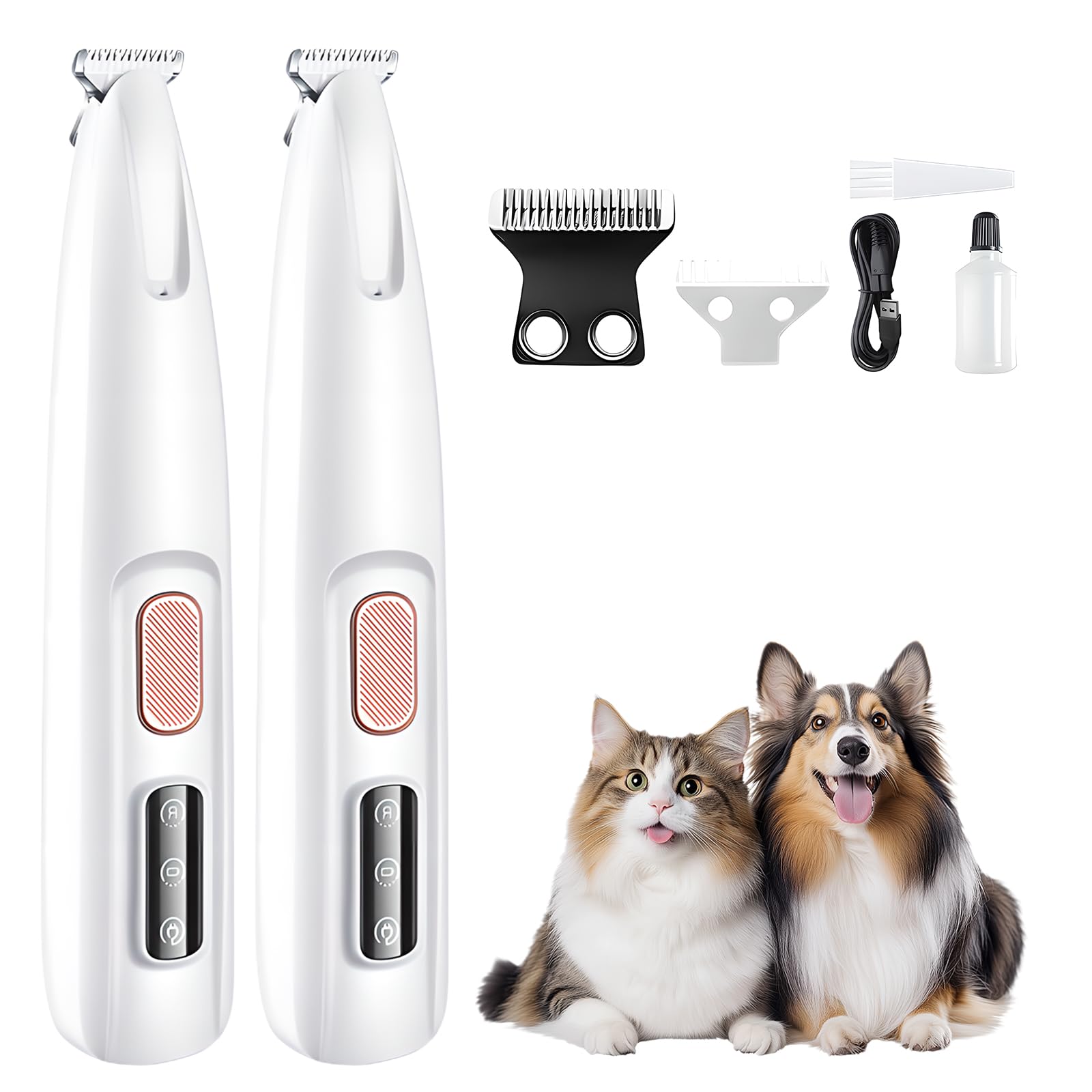 Scappof Pet MicroPrecision Trimmer, 2026 New Rechargeable Pet Trimmer, Waterproof Dog Hair Clipper for Home Use, Multifunctional Cordless Pets Clipper