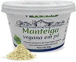 WVEGAN Manteiga Vegana Em Pó - Pó Para Preparo de Manteiga Vegana - Fonte de Nutrientes - Sem Glúten - Textura Cremosa - Perfeita Para Culinária