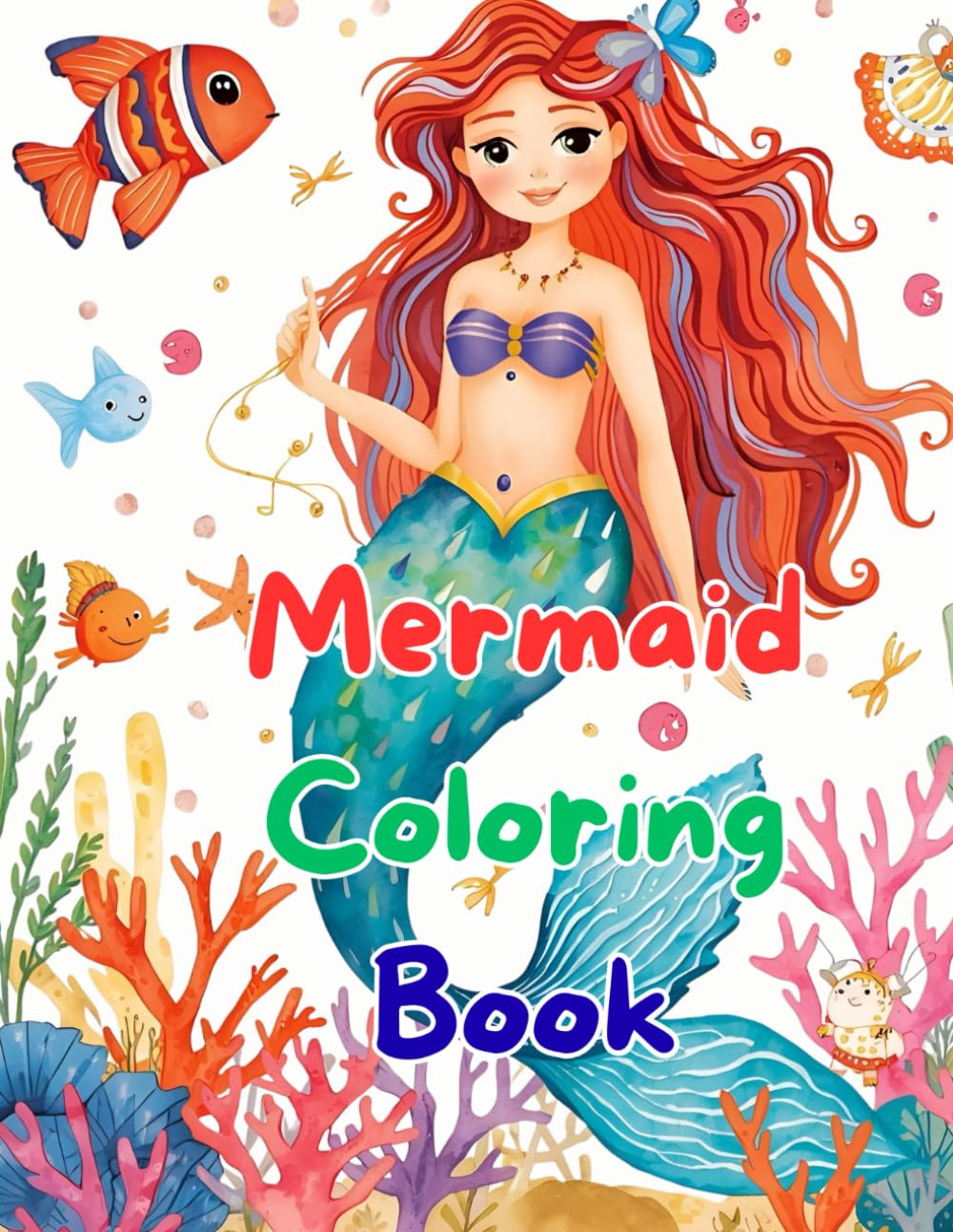 Mermaid Coloring Book: Kids coloring book