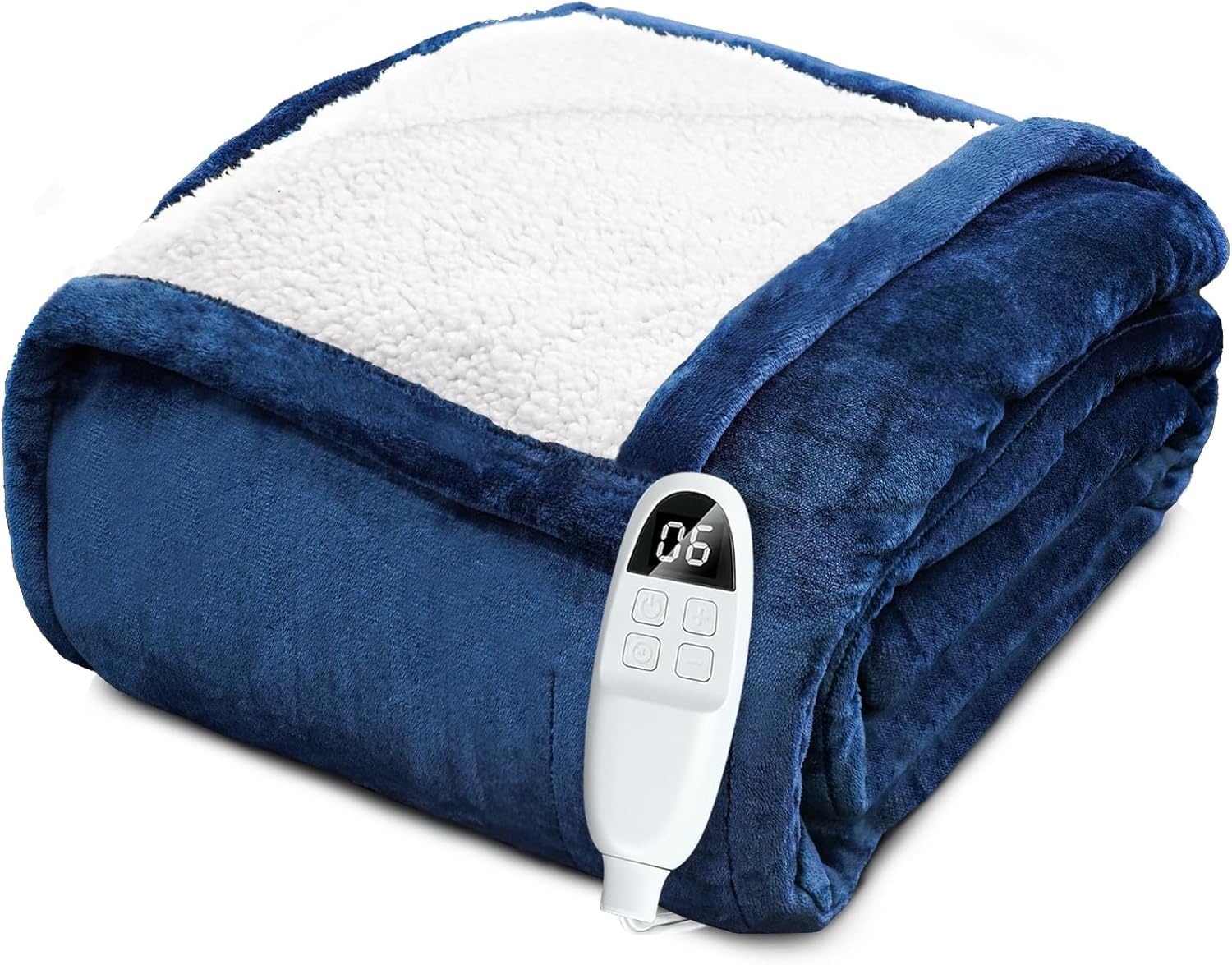 ETL Certified 72" x 84" Electric Heated Fleece Blanket with 6 Heat Levels & Timer