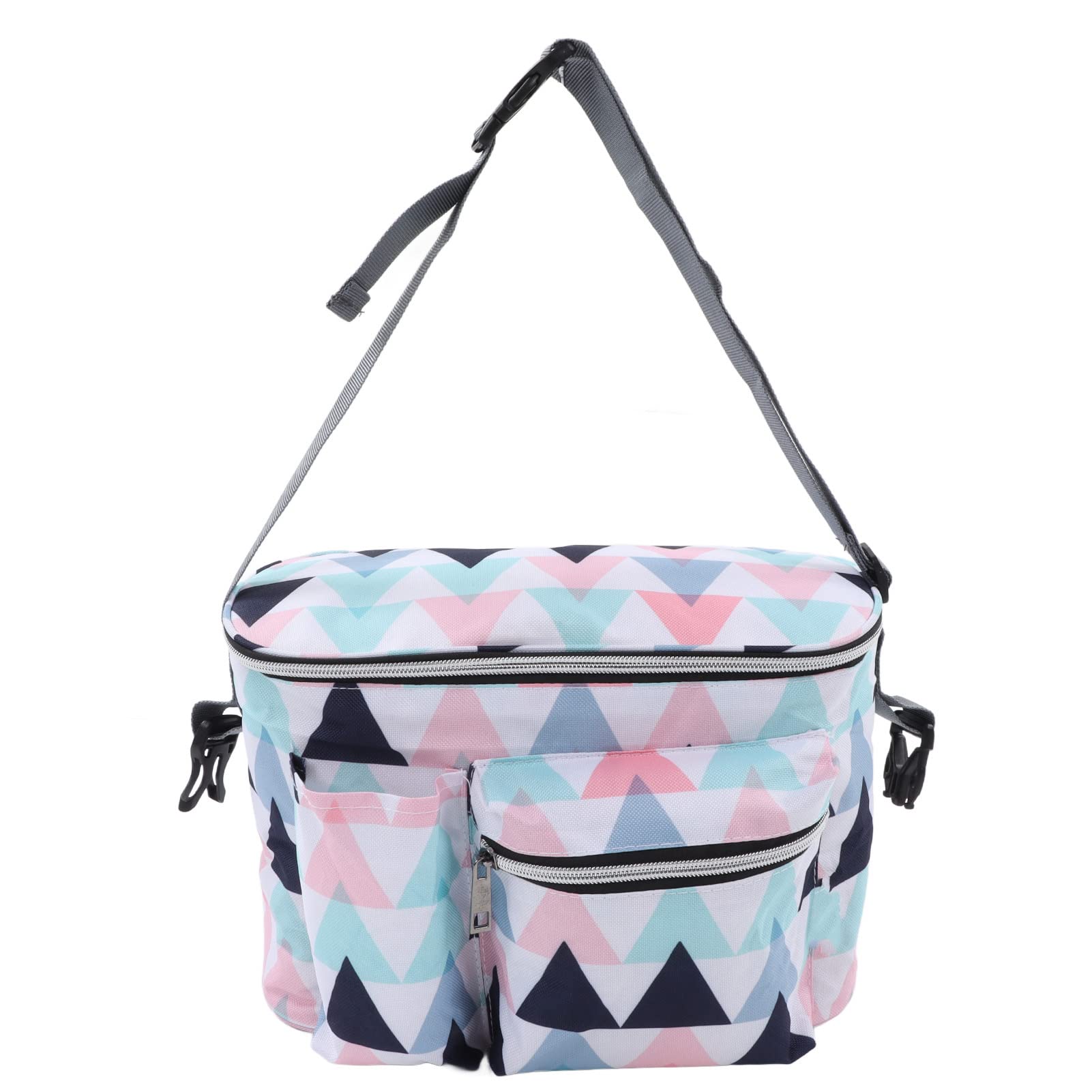 viagasafamido Mommy Bag, Diaper Bag Tote Multi Functional Hanging Large Travel Diaper Tote Baby Hospital Bag for Mom (Geometry Pattern)-picture-33