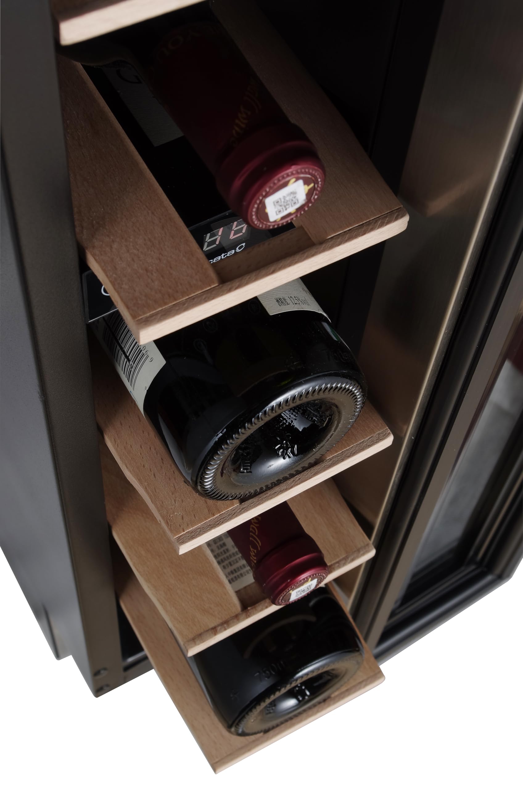 Cata | Vinoteca |Modelo VI 15107 X | Vinoteca no Frost de Encastre | Capacidad para 7 Botellas | Ancho de 15 cm | Clase de Eficiencia nergética G | Con Soportes Regulables para la Altura