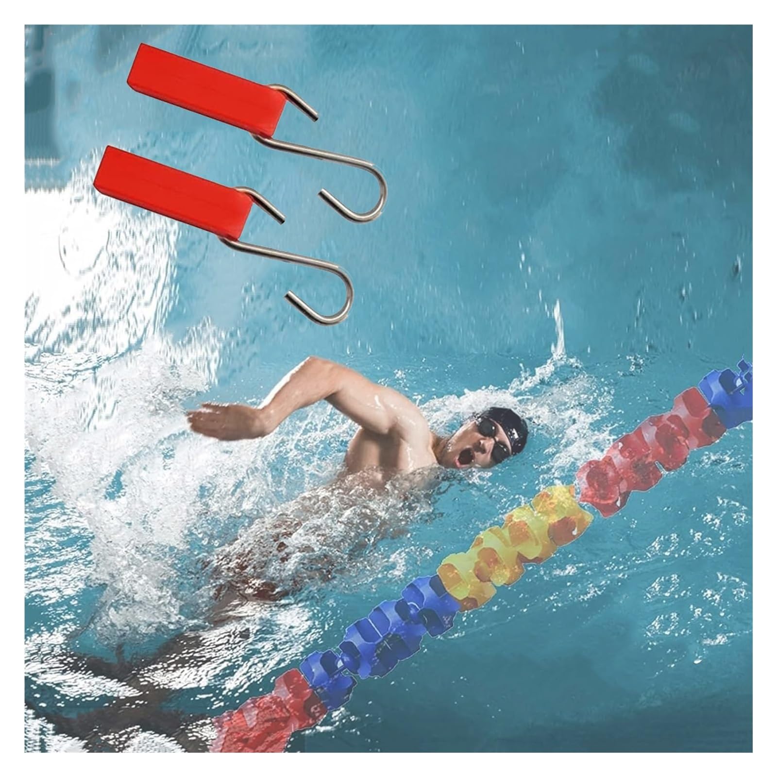 Corde de sécurité pour piscine et marqueur de couloir pour courses de natation