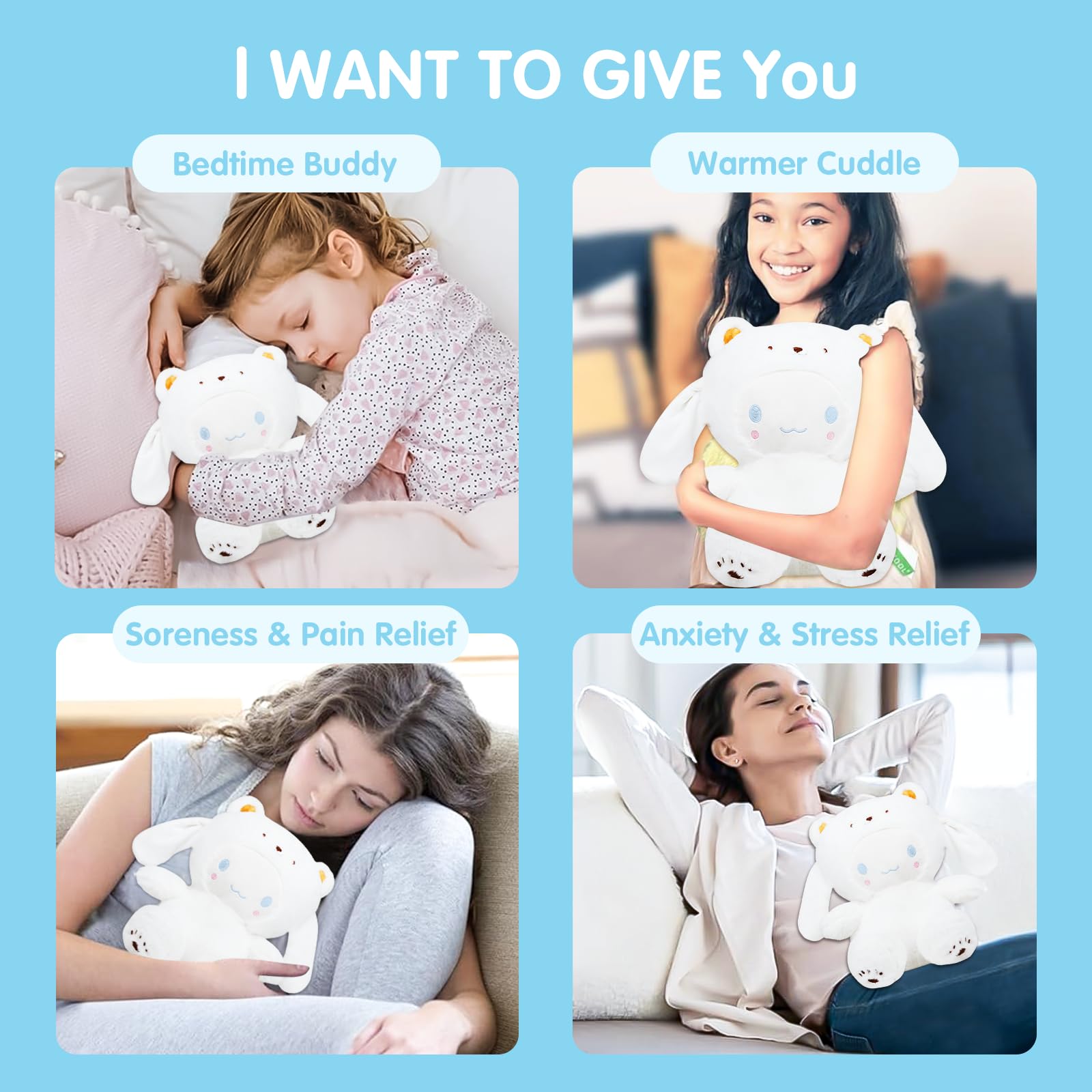 Microwave Heating Pad Stuffed Dog - Warmies Plush For Cramps & Pain Relief