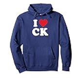 I Heart CK Initials I Love C.K. First And Last Name C K Pullover Hoodie