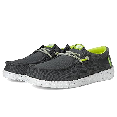 Hey Dude Kids Wally Sport Grid (Little Kid/Big Kid) Boys Shoes Smoke Grey