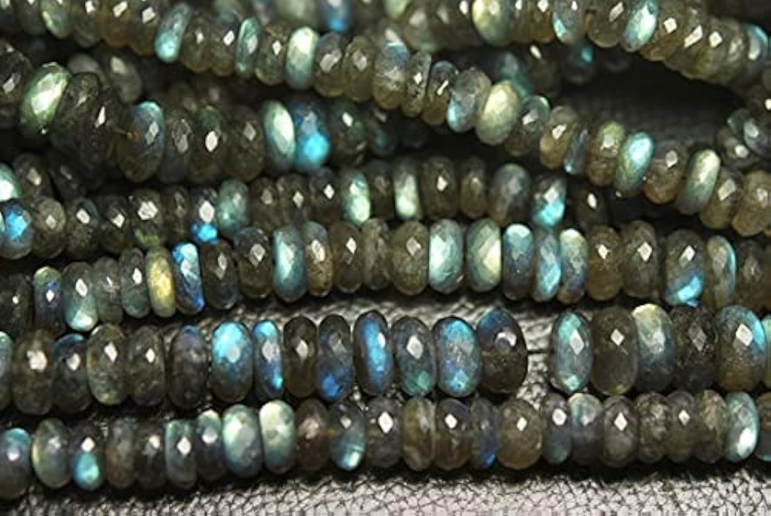 Labradorite bleue perles rondelles pour créer vos propres bijoux bohèmes chic en soirée