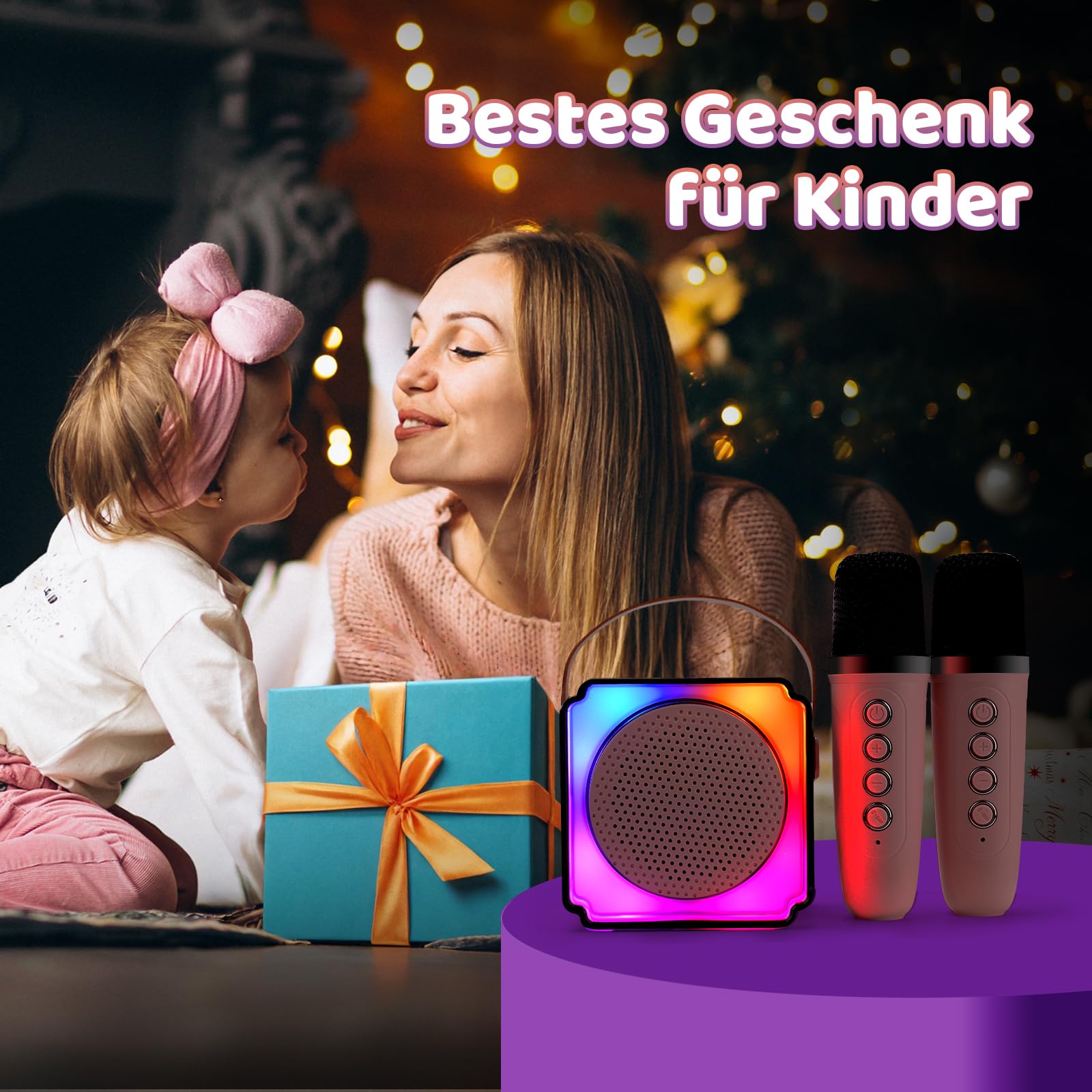 Osikay Geschenk Mädchen 4 5 6 7 8 Jahre: Karaoke Maschine Spielzeug ab 3-12 Jahre Mädchen Geschenke 6-7-8-9-10-11 Jahre Bluetooth Mikrofon Geburtstagsgeschenk für Kinder Spielzeug 4-6 Jahre