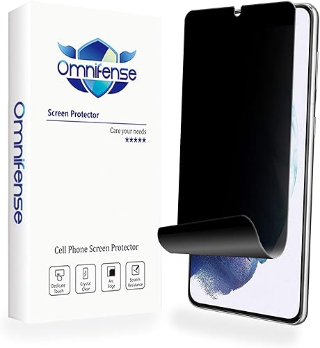 Protector de pantalla de privacidad para Galaxy S21 Plus, película suave totalmente adhesiva (no vidrio templado), compatible con fundas, desbloqueo
