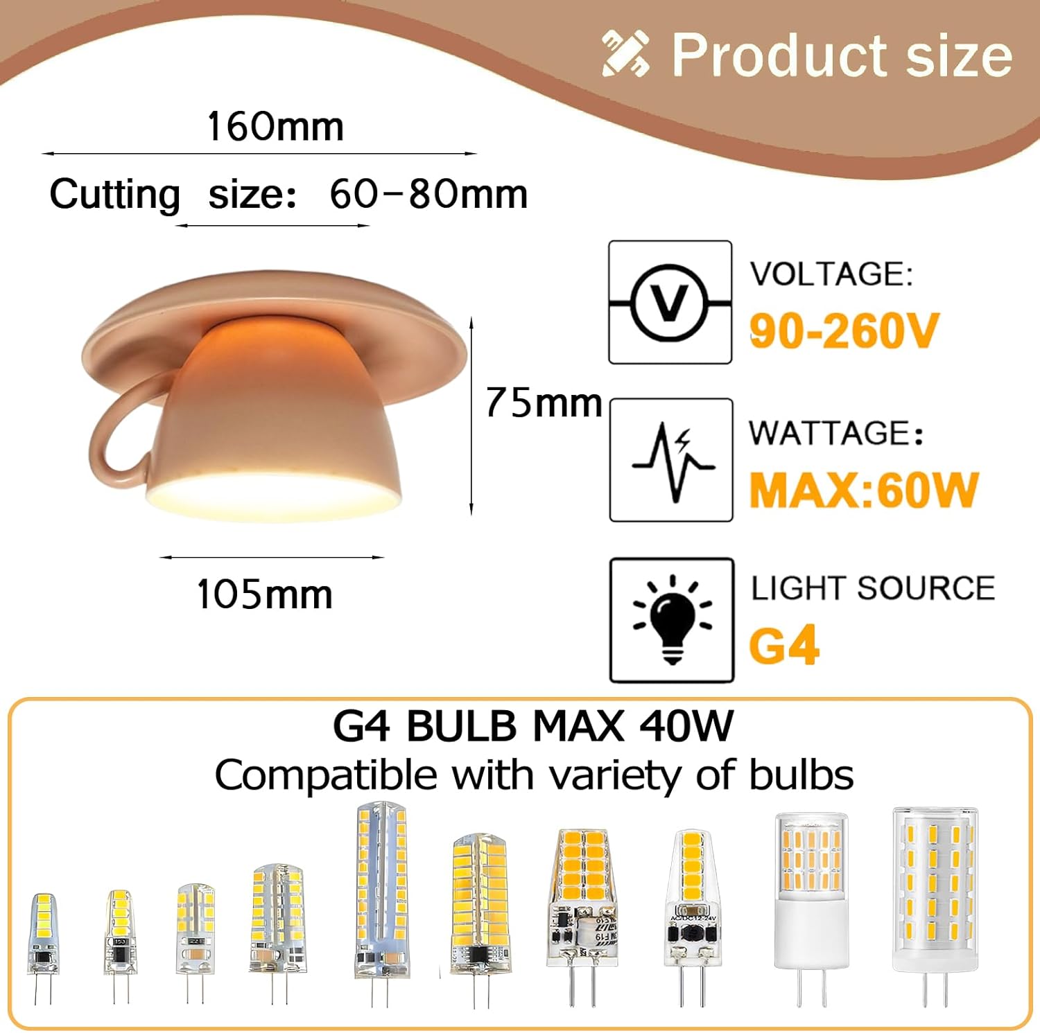 Artistic Coffee Cup Recessed Lighting - Ceramic LED Can Lights with Baffle Trim in Matte Pink, Retrofit-Ready Downlight for Corridor/Stairwell, Commercial Residential Ceiling Fixture