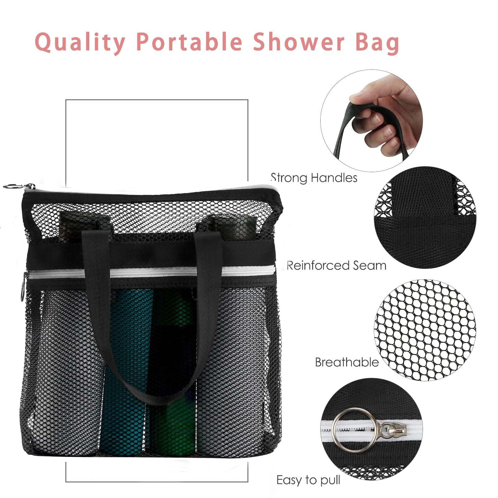 Sac De Douche Pliable 7 Poches - Idéal Camping, Gym Et Voyage