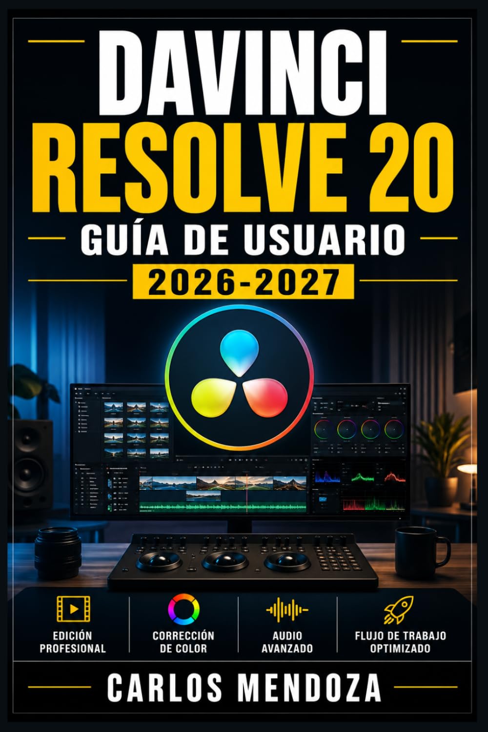 DaVinci Resolve 20 Guía de Usuario 2026-2027: Domina el Montaje, la Corrección de Color, Efectos Visuales y Audio Profesional Paso a Paso