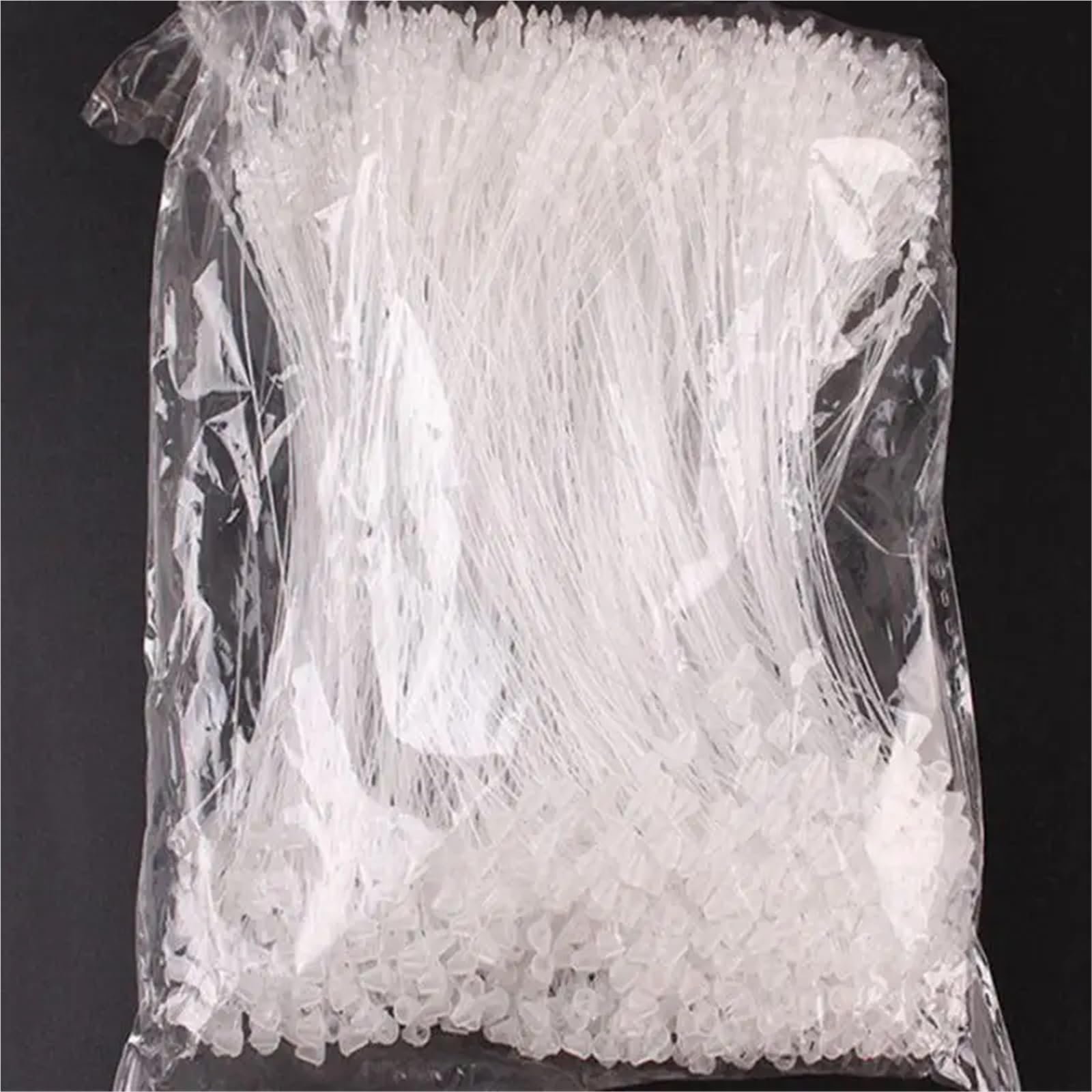 5000 chiusure per pistola per etichette, 5in / 125 mm, in plastica, trasparenti, etichette di sicurezza per abbigliamento, etichette fatte a mano