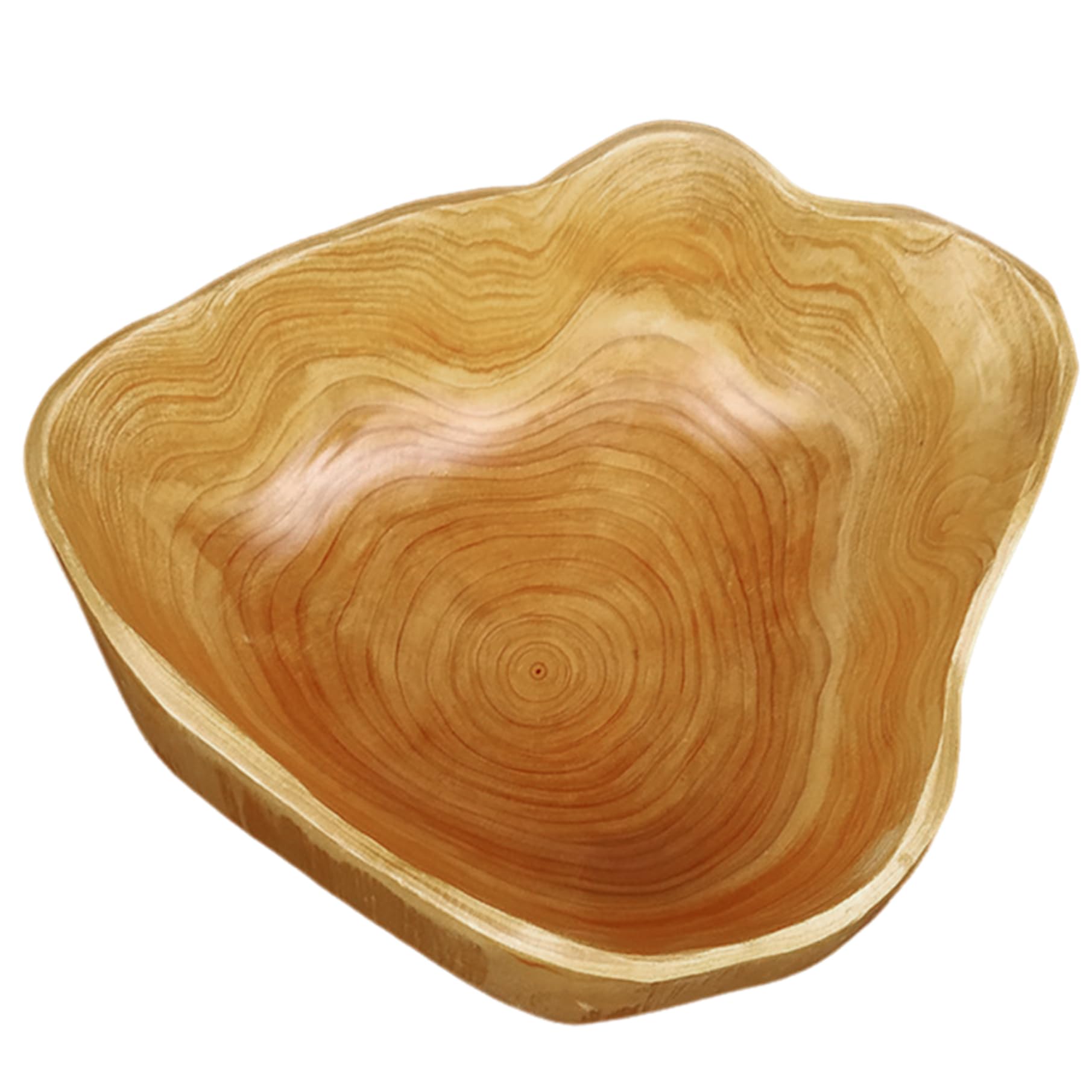 CAKEEYUM Wood Bowl Irregular Shaped Root Carved Wooden Bowls for Food 5.9-7.5 Inch Funny Wood Fruit Bowl for Home Kitchen Table Centerpiece Office Party Decoration Wooden Bowls for Food Woo