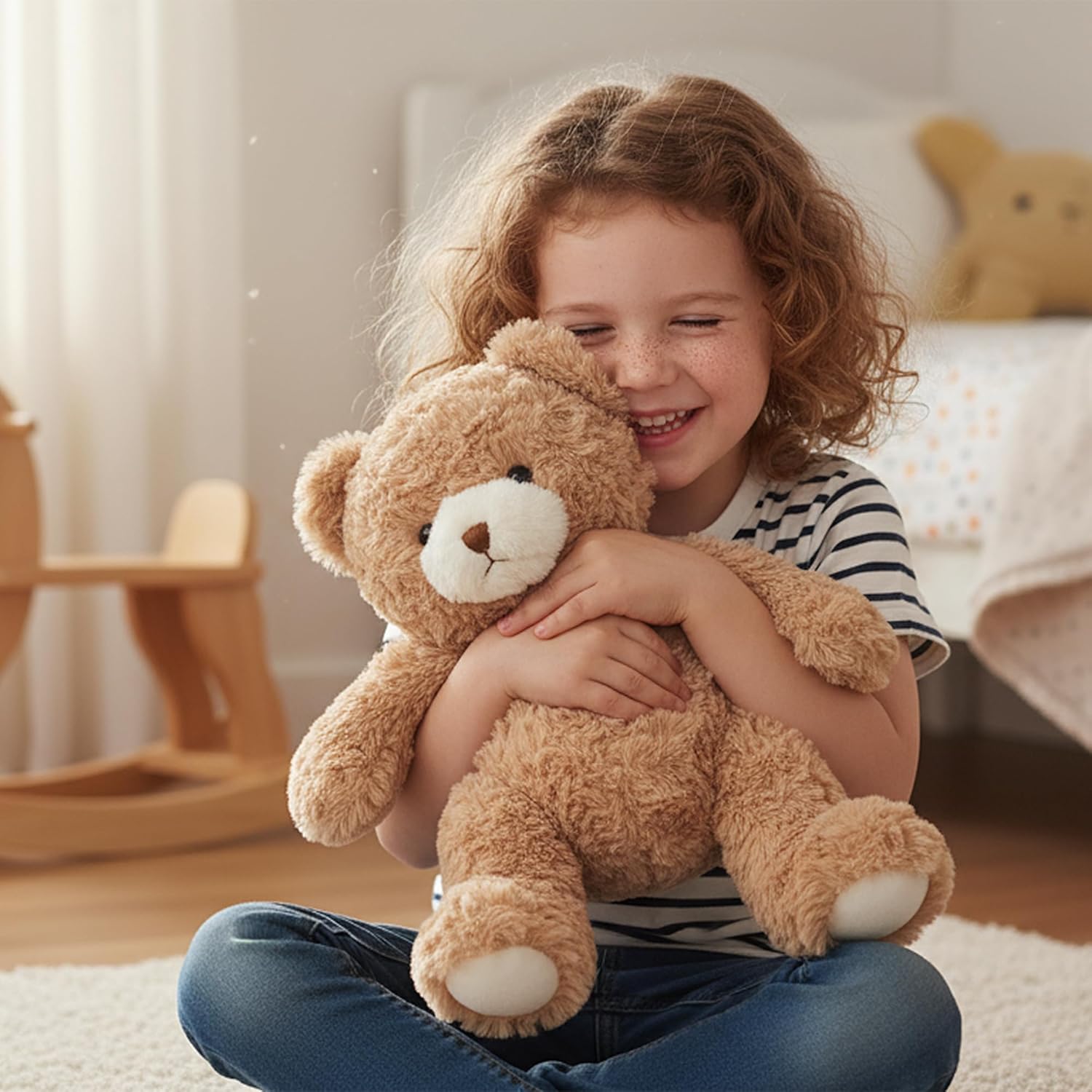 AI Talking Teddy Bear for Kids, Smart Interactive Plush Toy Powered by ChatGPT, Real-Time Chat, Memory & Voice Response, Safe Soft Gift for Boys & Girls Ages 3–9