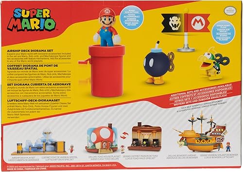 Miniatura 7 de SUPER MARIO Figuras de acción de 2.5" Bowser's Airship Deck Diorama Playset