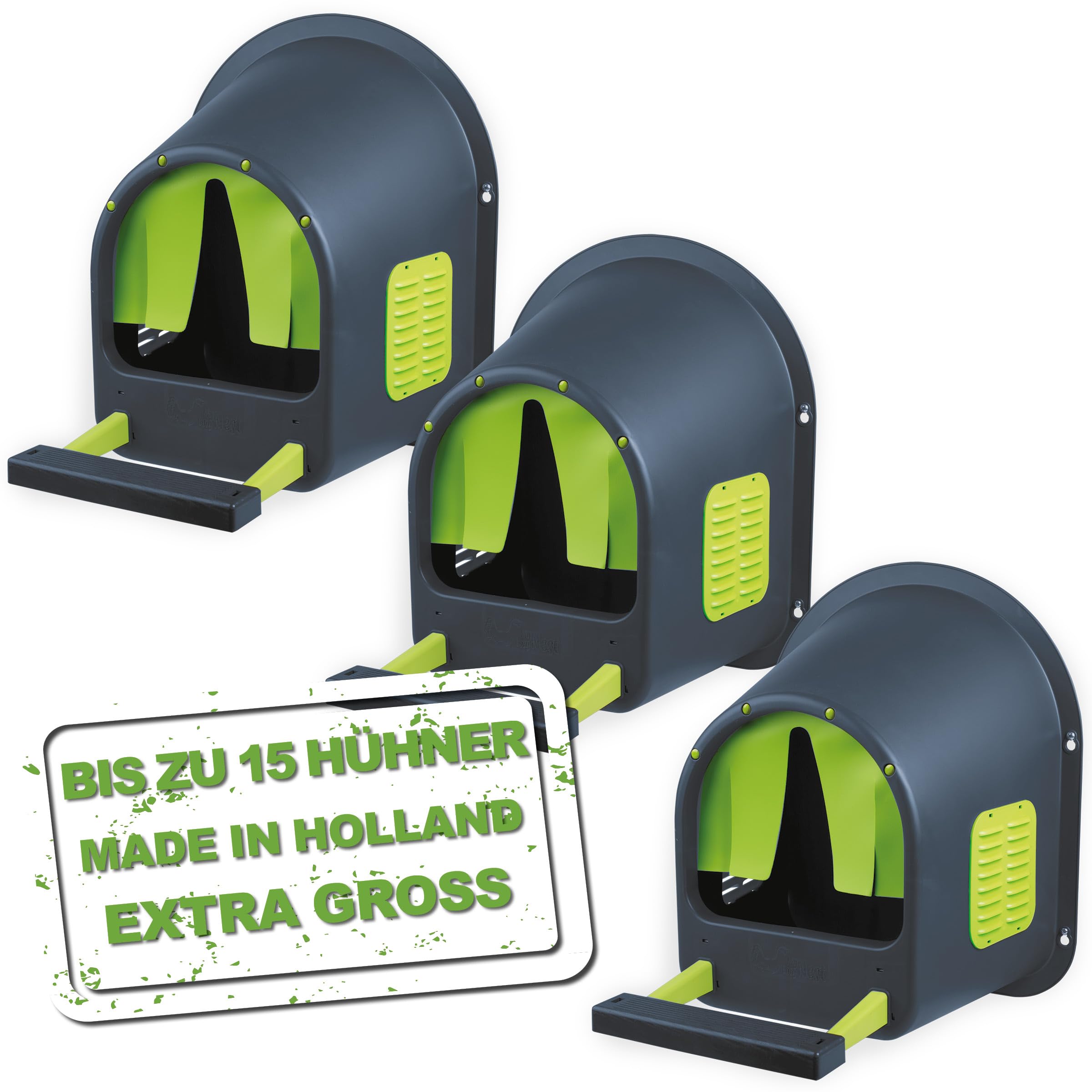 MyCozyNest Kunststof legnest voor kippen, 4 stuks, tot 20 kippen MyCozyNest Kunststof legnest voor kippen, 4 stuks, tot 20 kippen