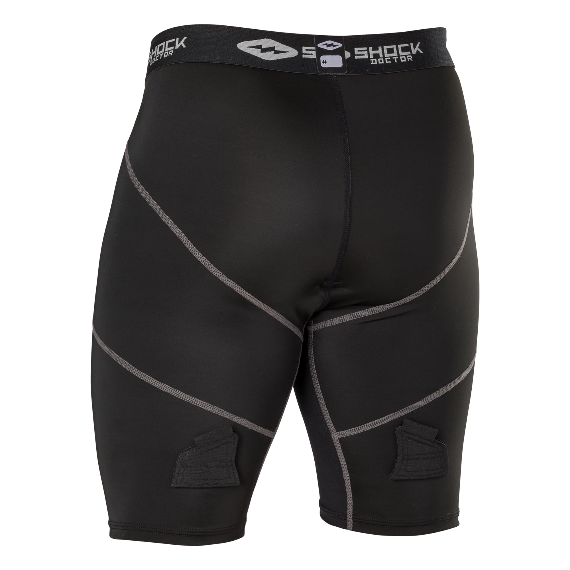 Shock Doctor Hockey Compression Short with Bioflex Cup Included for Adult Men Black