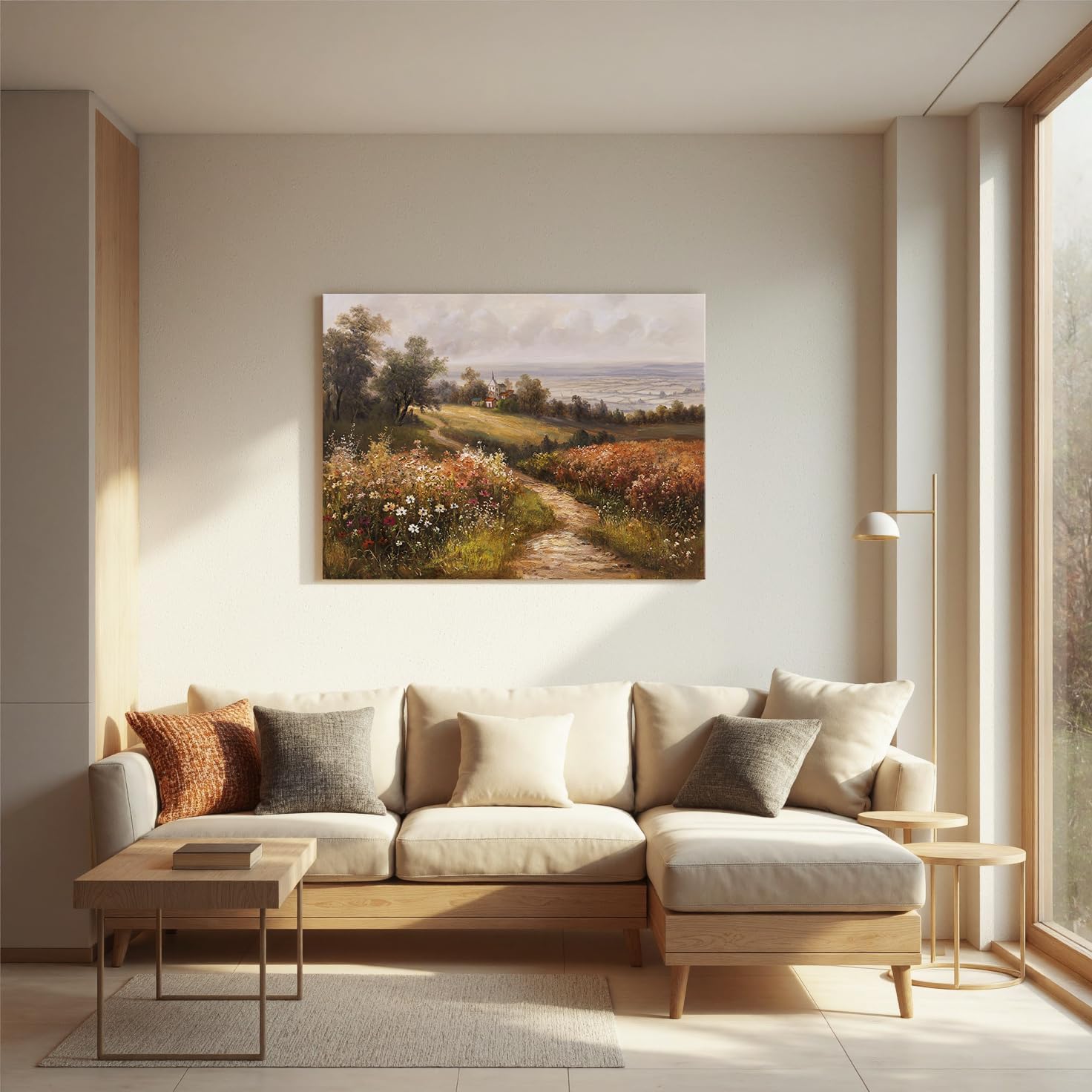 canvas art wall decor canvas wall pictures for living room colorful flower wall art artwork for walls vintage wildflower wall art canvas prints work for home office kitchen wall decor 24" x 36" qls-01u wrapped canvas 36"l x 24"w