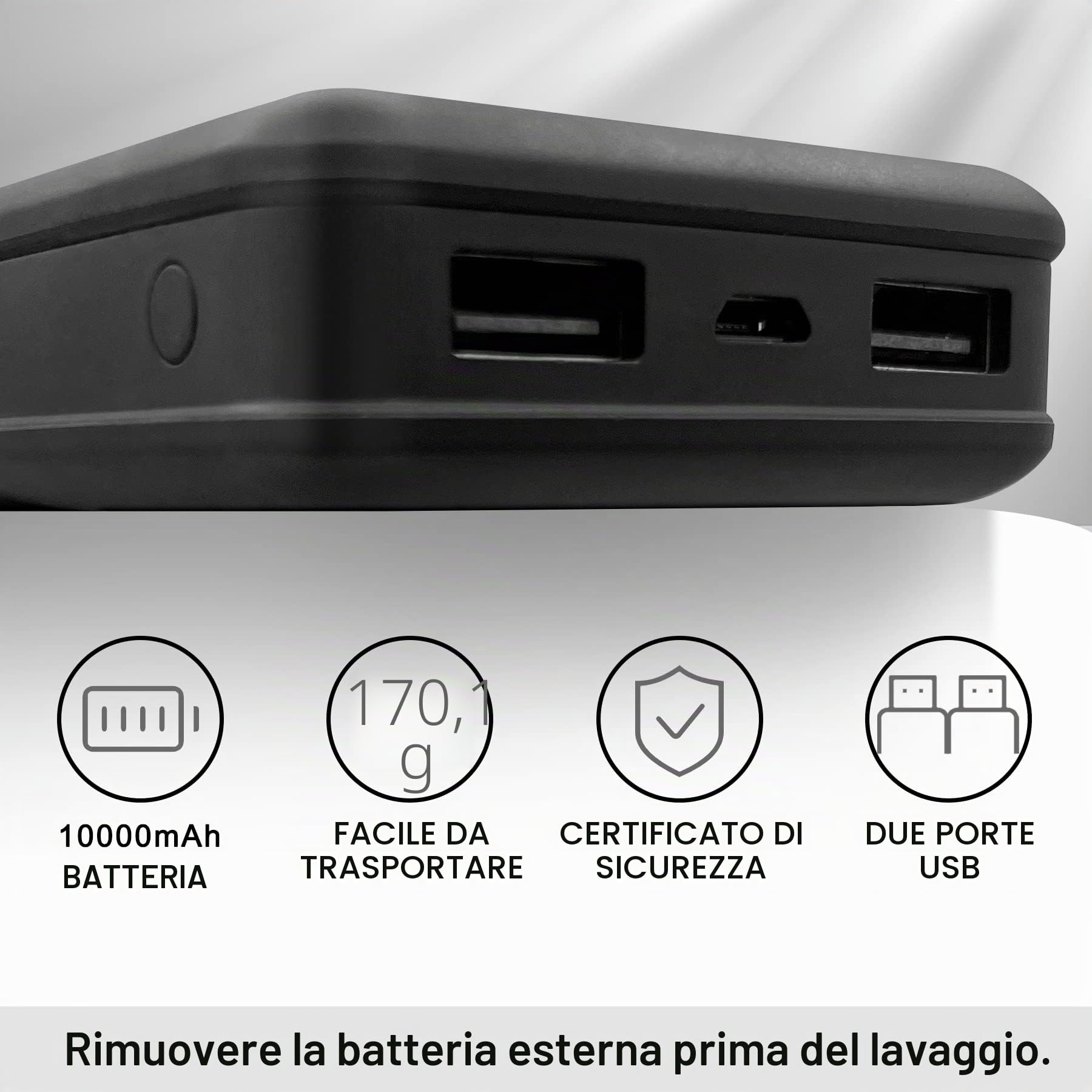 Loowoko Gilet riscaldato Donna con batteria 10000mAh, giubbotto riscaldato leggero 3 livelli di calore + 4 zone di riscaldamento, Per lavoro all'aperto, ciclismo, moto e sci