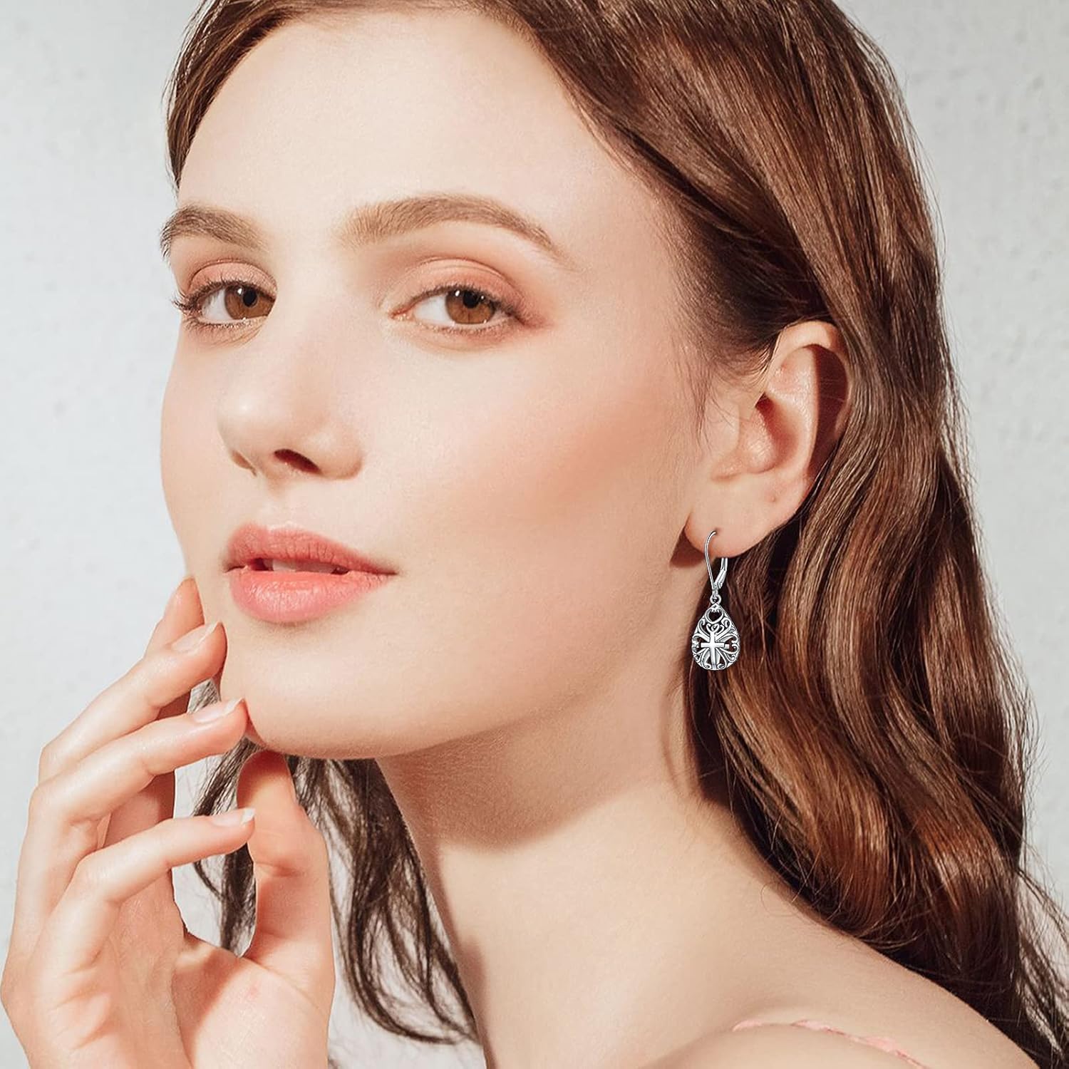 925 Sterling Silver Good Luck Filigree Irish Celtic Knot Dangle Drop Stud Love Heart Ball Leverback Earrings Birthday Jewelry for Women