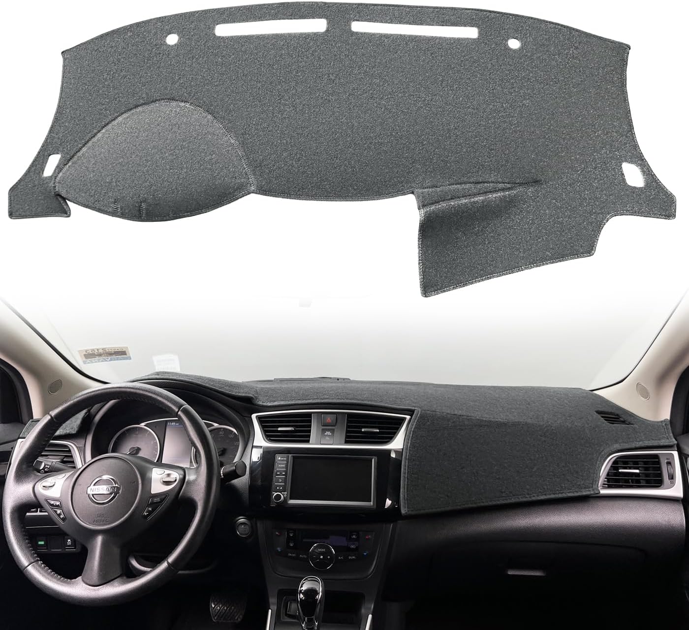 Dash Cover Mat Custom Fit for Nissan Sentra Dashboard Pad Carpet Protector F246 (Darkgray)