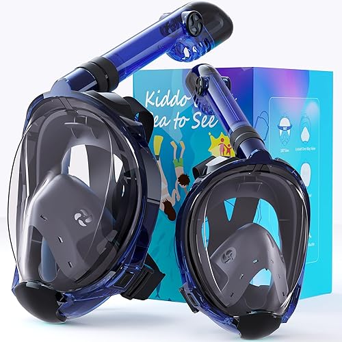 Miniatura 15 de Greatever G2 Adults Kids Full Face Snorkel Mask 2 Pcs,Snorkeling Gear with Latest Dry Top System,Foldable 180 Degree Panoramic View,Safe Negro