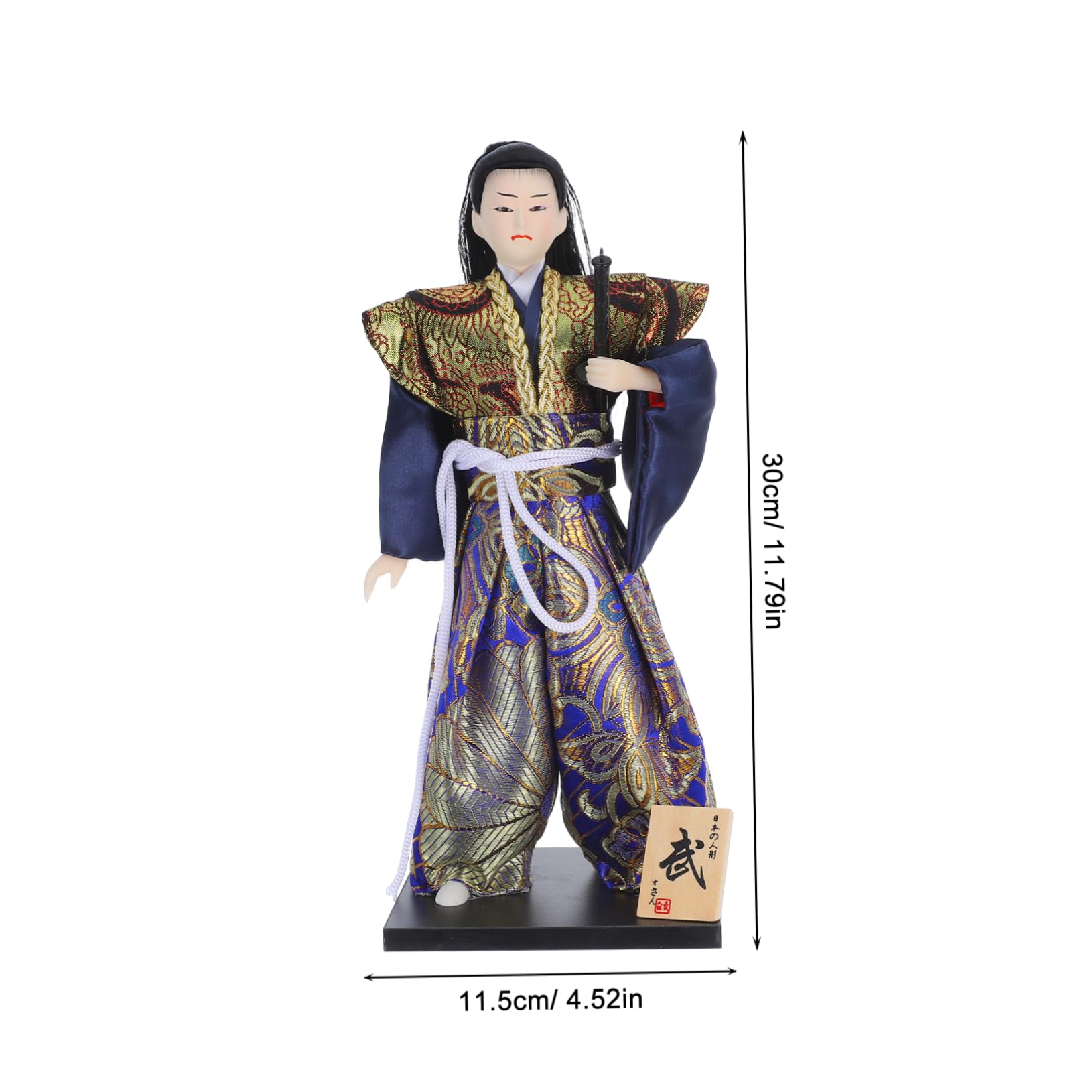 GALPADA Figura de Muñeca Japonesa Samurái Artesanal de 30cm para Decoración