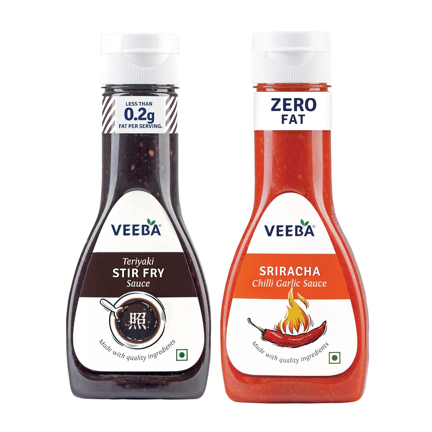 Veeba Teriyaki stirFry Sauce, 350g and Sriracha Chilli Garlic Sauce