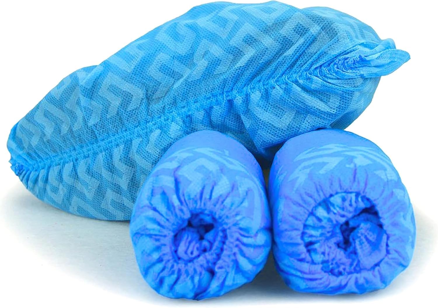 G & F Products - 13033 Premium 100 Pack (50 Pairs) Disposable Boot & Shoe Covers Slip - Resistant fits up to size 11 US Men and 13 US Women, Blue, Large