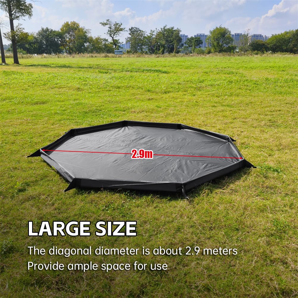 HUIOP Tapis de Sol de Tente Pyramide,Tapis de Sol imperméable,Tapis de Pique-Nique,Tapis de Plage imperméable,Tapis de Tente pour Le Camping