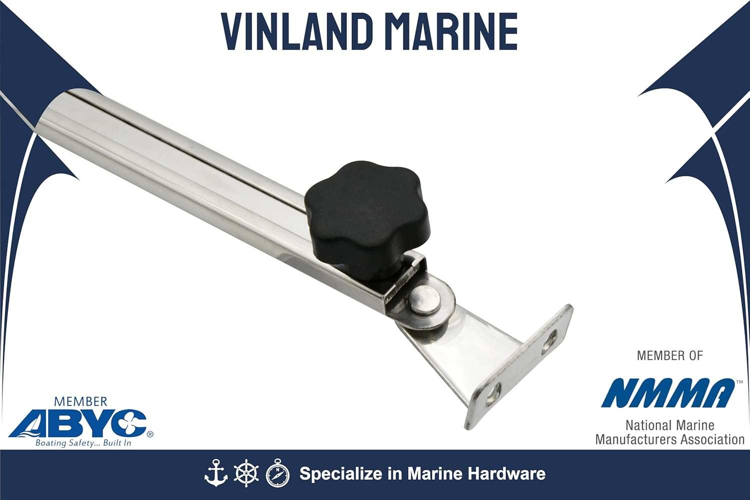 Vinland Marine Stay Adjuster Length 6.2”~19.1" 304 Stainless Steel, Hatch Support Stay, Marine Yacht, RV Hatch Holder, Boat Hatch Lids, Boat Window, Marine Porthole Windows, Boat Hatch Cover