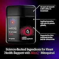 Vista 4 de MitoQ +Heart Premium CoQ10 Antioxidante - Contiene mitoquinol mesilato, magnesio, L-carnitina y vitamina D3 - Apoya la salud cardiovascular