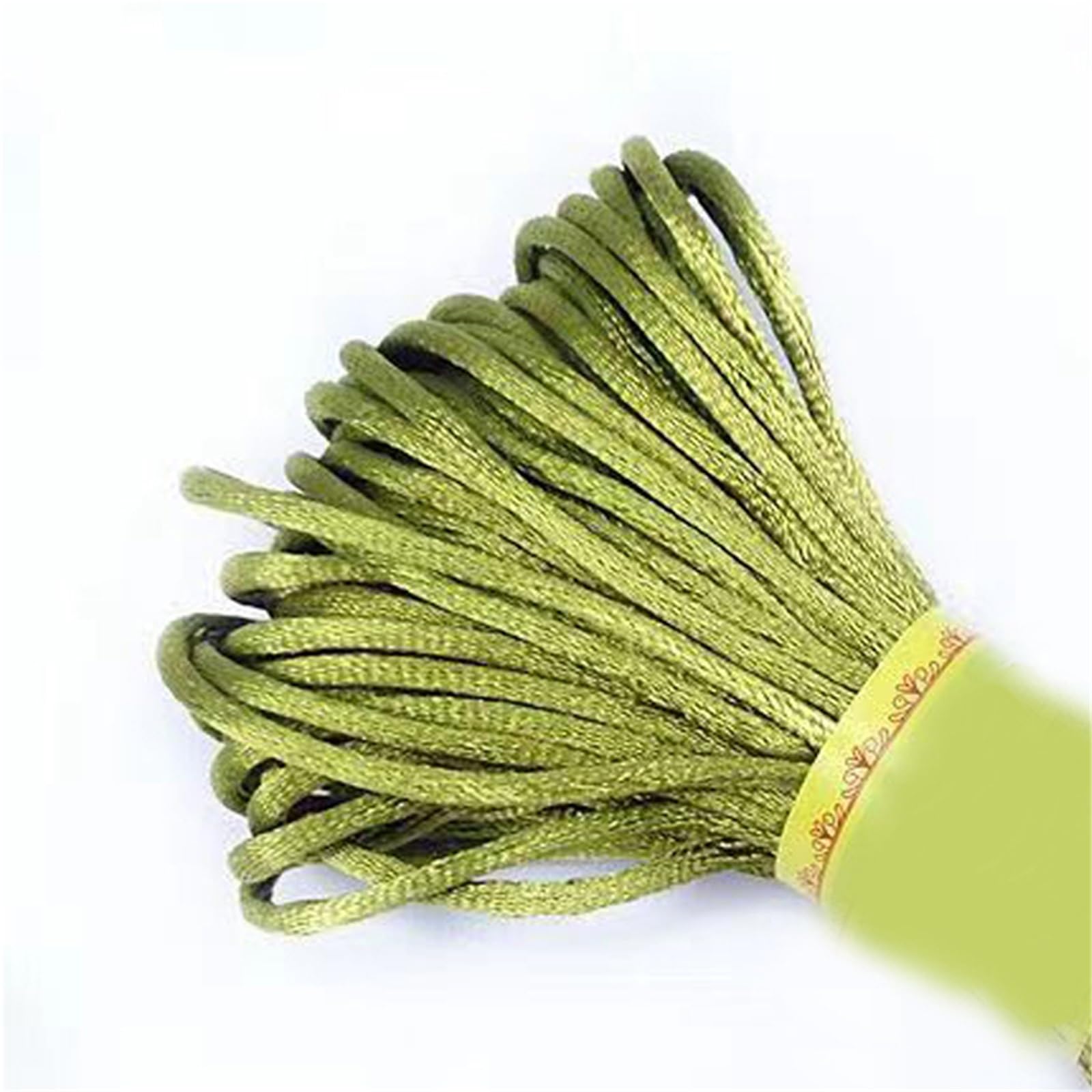 Nylon Cord Thread 10pcs 20M/Roll 1.5-2.5mm Chinese Knotted Thread Rope Nylon Cord For Jewelry Bracelet for Making Bracelet, Necklace, Chinese Knot(Armygreen,2.5mm About 20M)